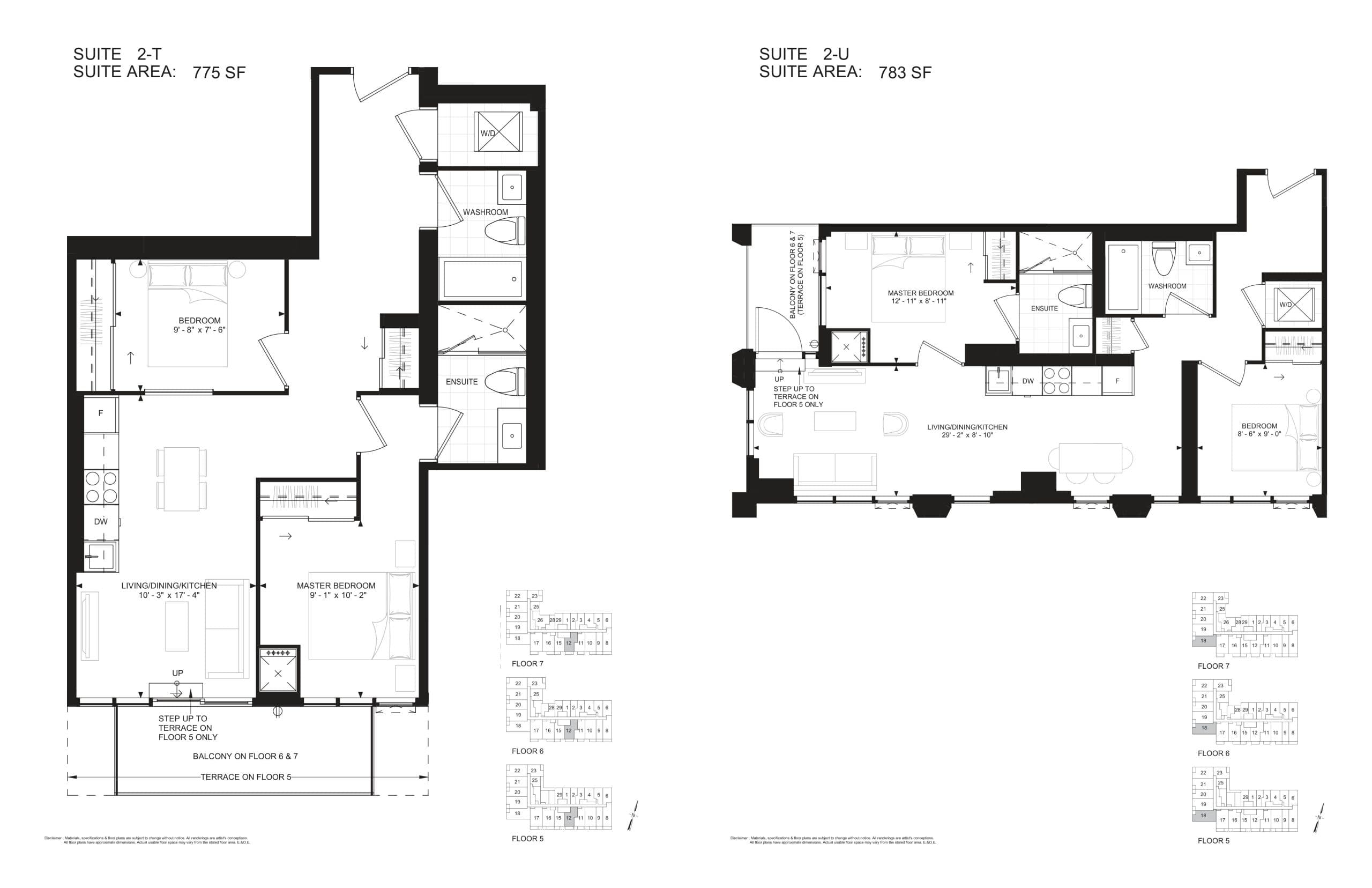 Suite 2-T Floor Plan at 400 King West Condos - 775 sq.ft