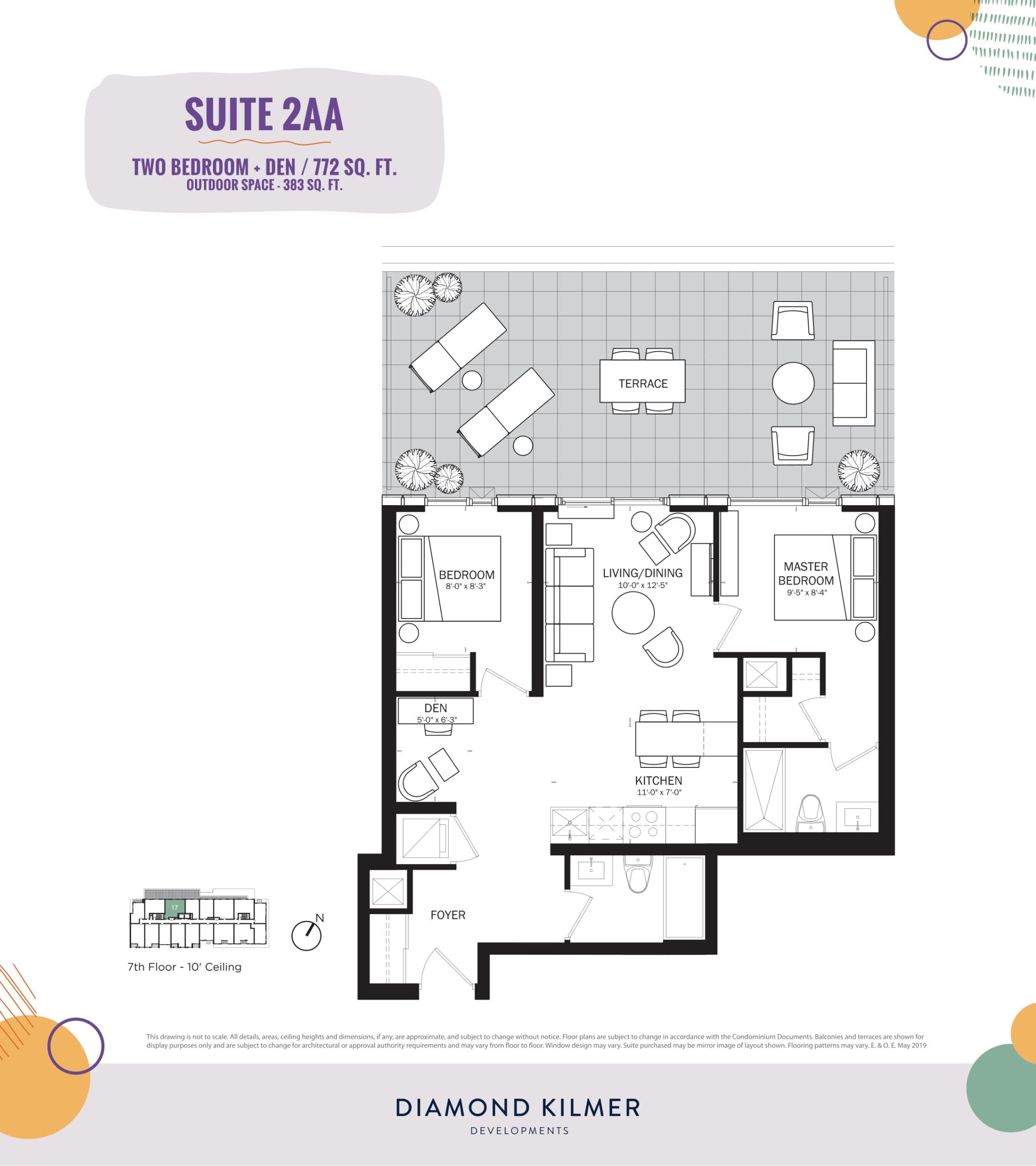 2AA Floor Plan at Reunion Crossing Condos & Urban Towns - 772 sq.ft