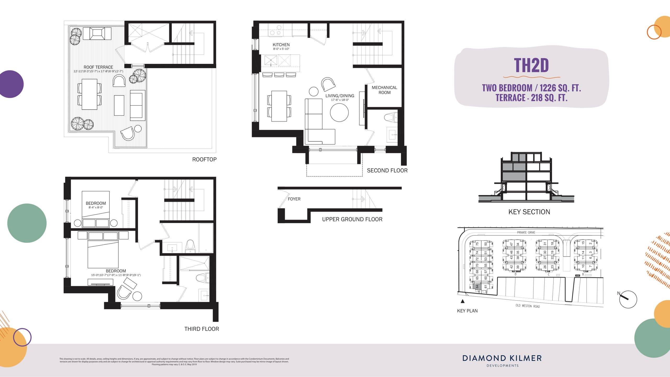 TH2D Floor Plan at Reunion Crossing Condos & Urban Towns - 1226 sq.ft