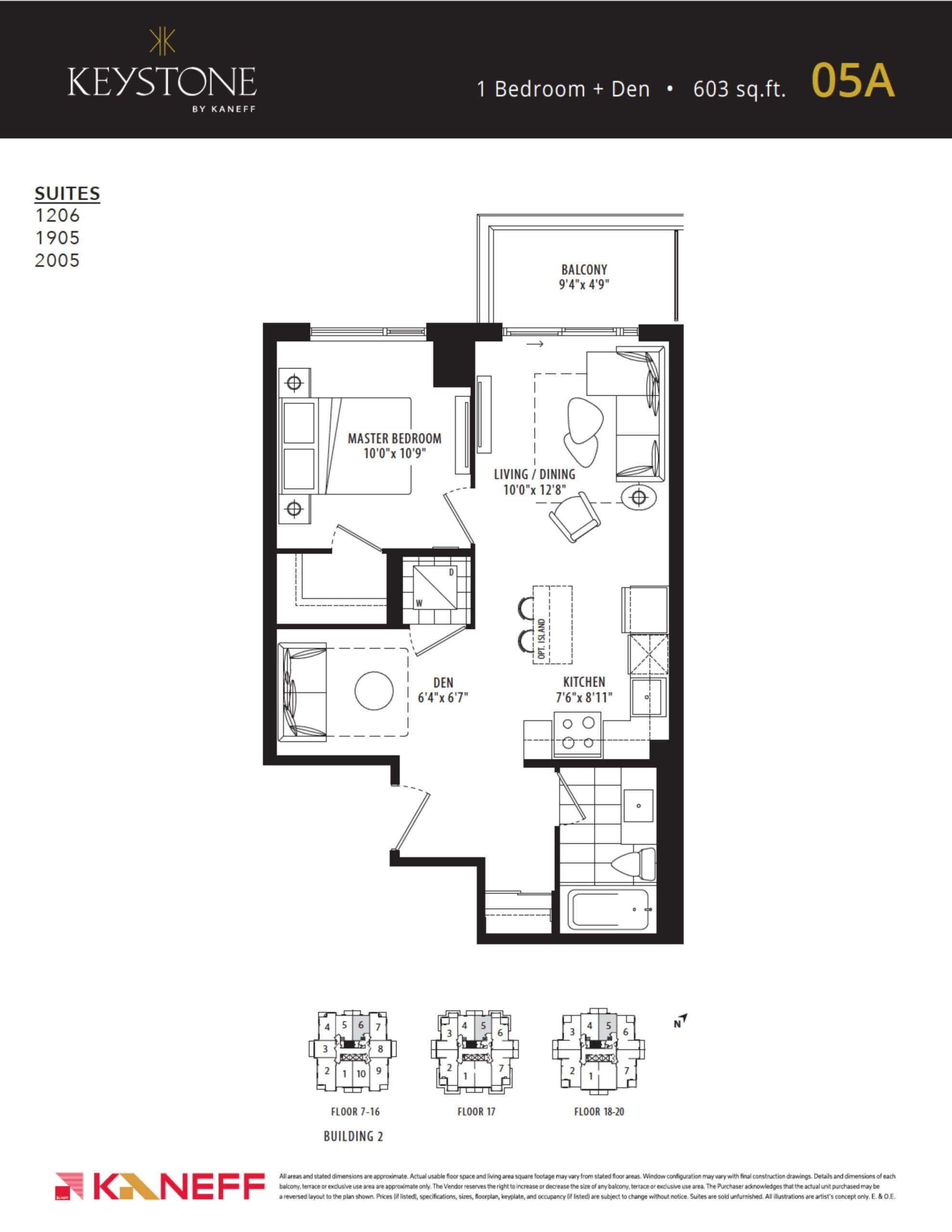 05A Floor Plan at Keystone Condos Phase 2 - 603 sq.ft