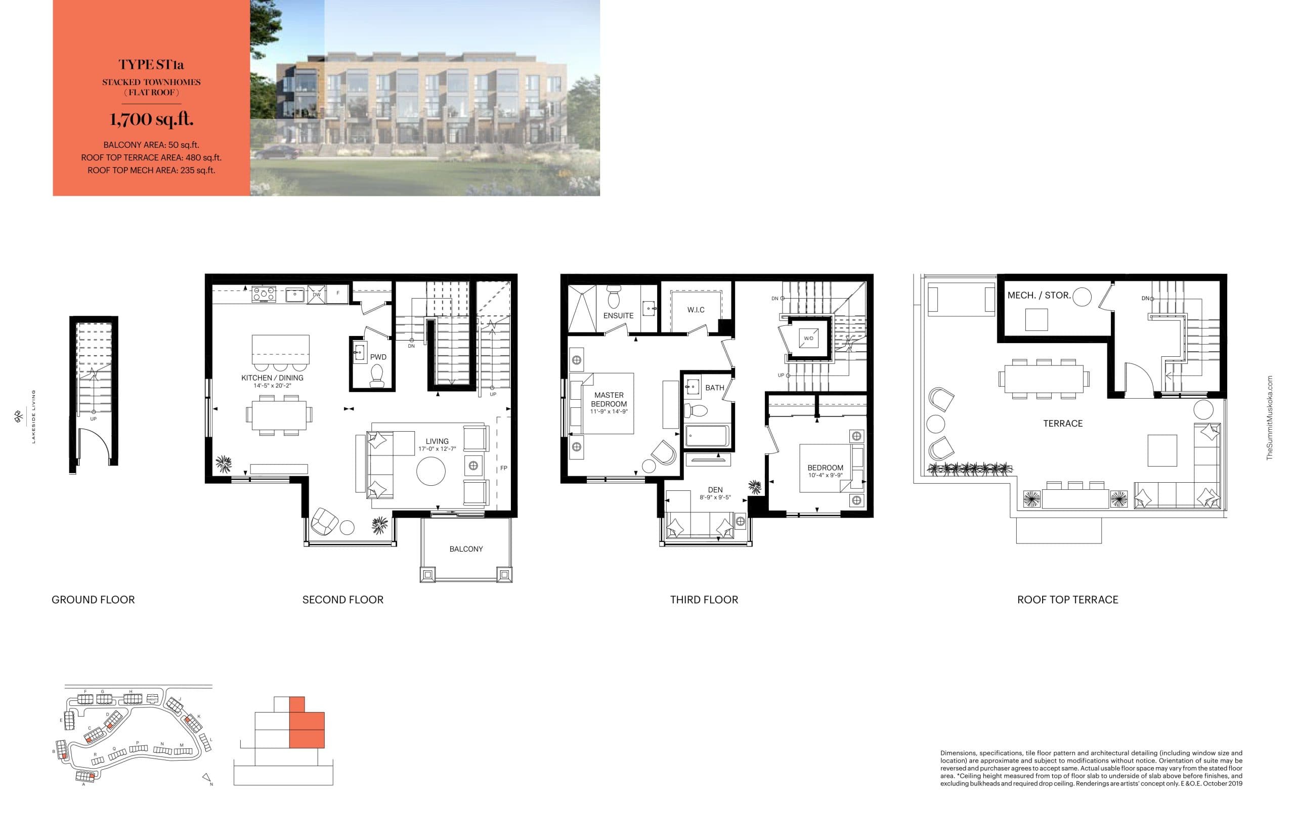 Type ST1a Floor Plan at The Summit in Huntsville Towns - 1700 sq.ft