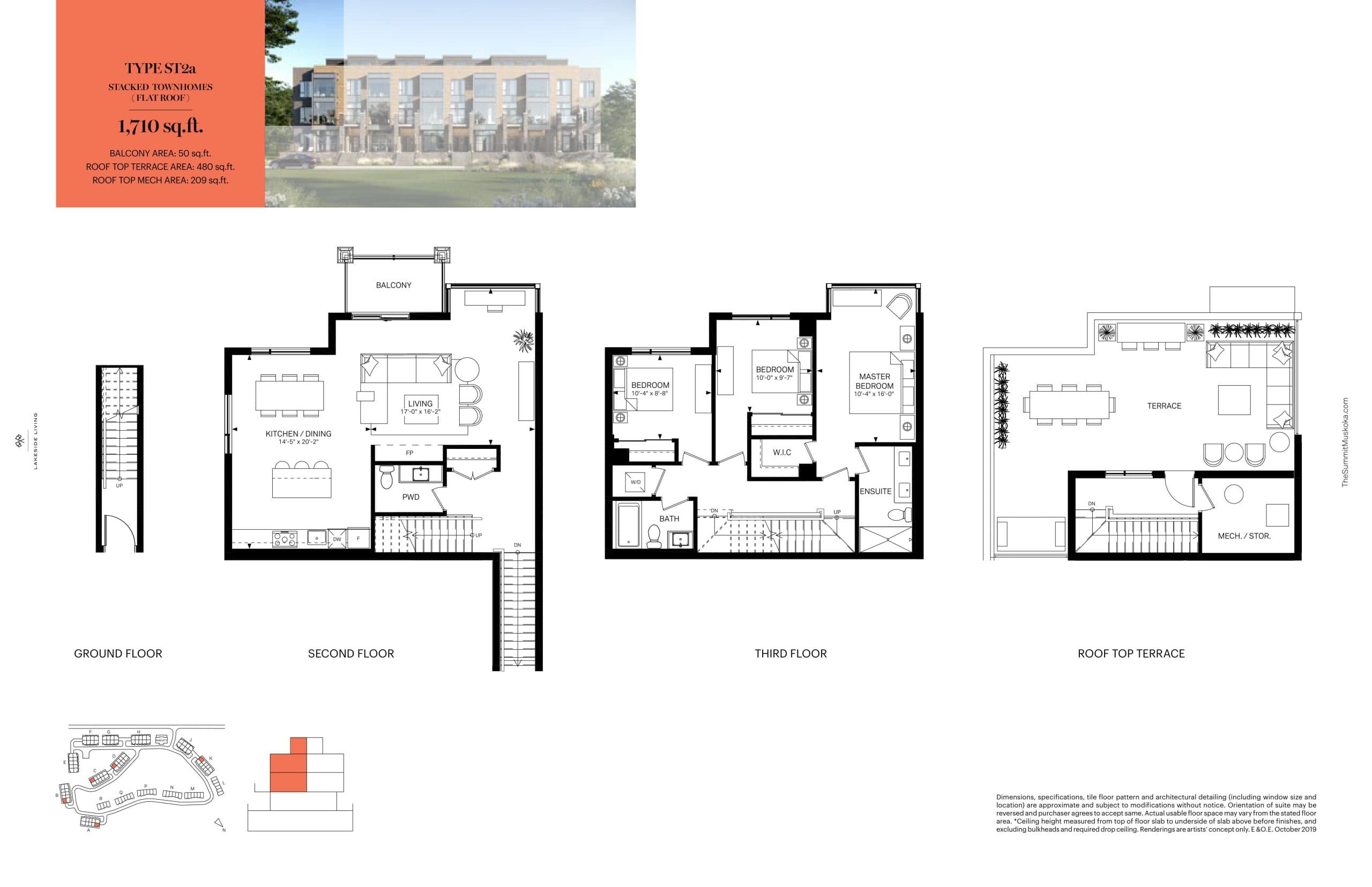 Type ST2a Floor Plan at The Summit in Huntsville Towns - 1710 sq.ft