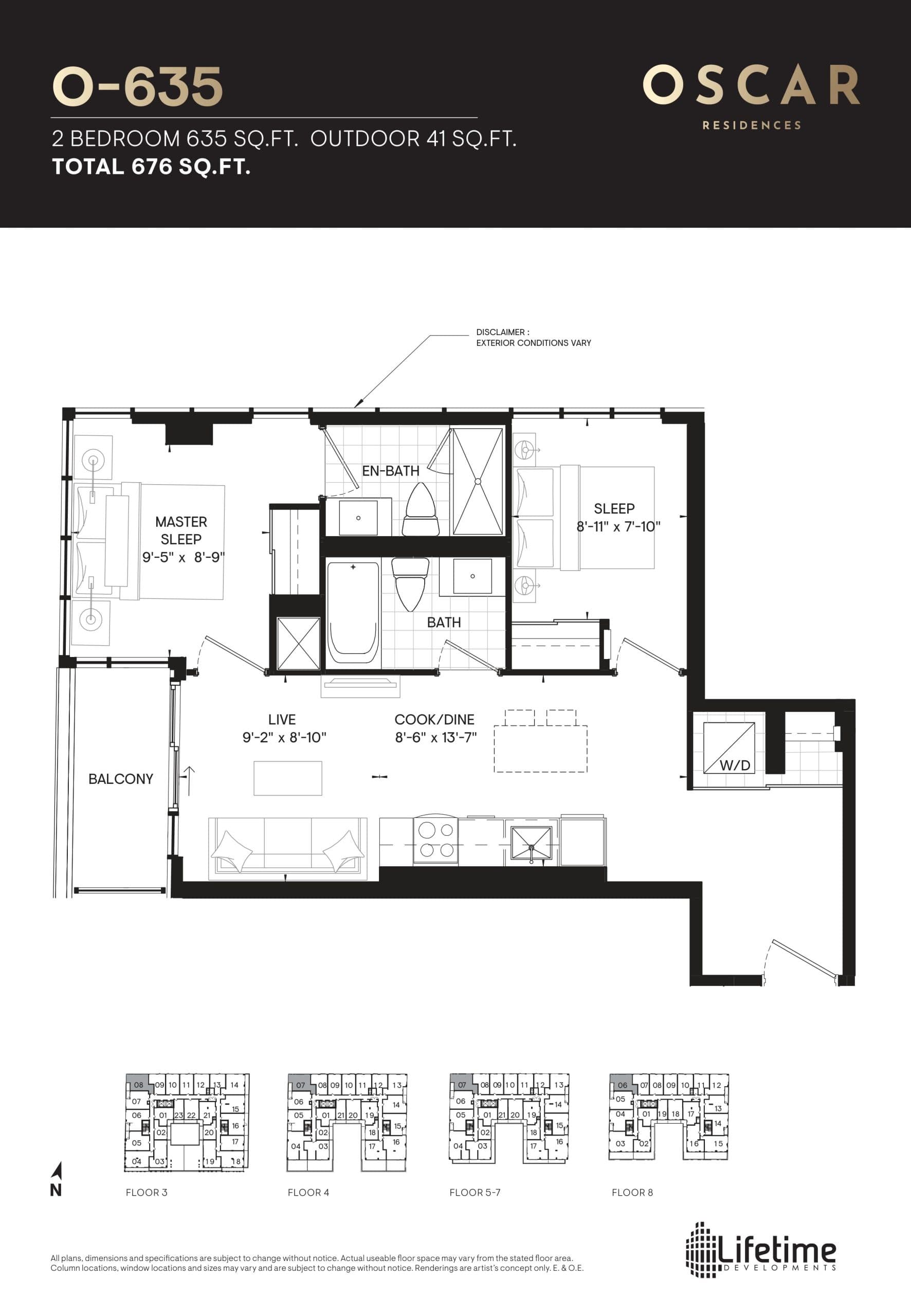 O-635 Floor Plan at Oscar Residences - 635 sq.ft