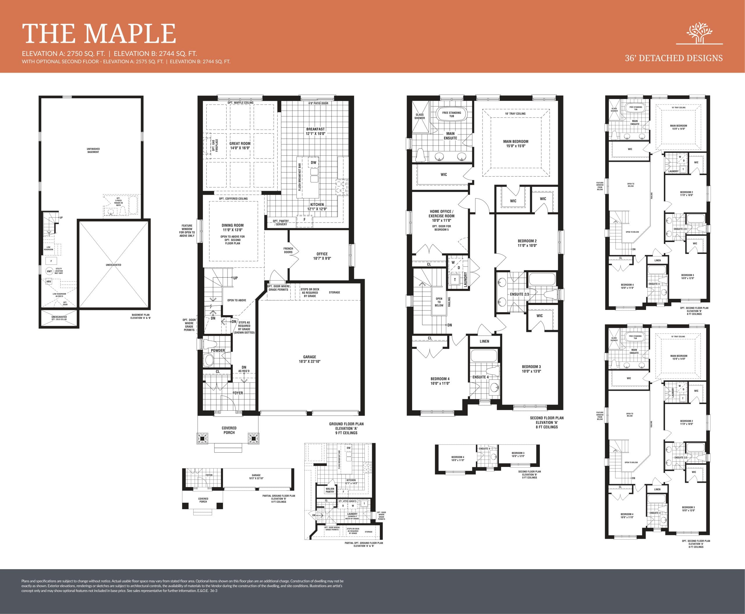 The Maple - Sundance 36' Floor Plan at Midhurst Valley by Sundance Homes - 2750 sq.ft
