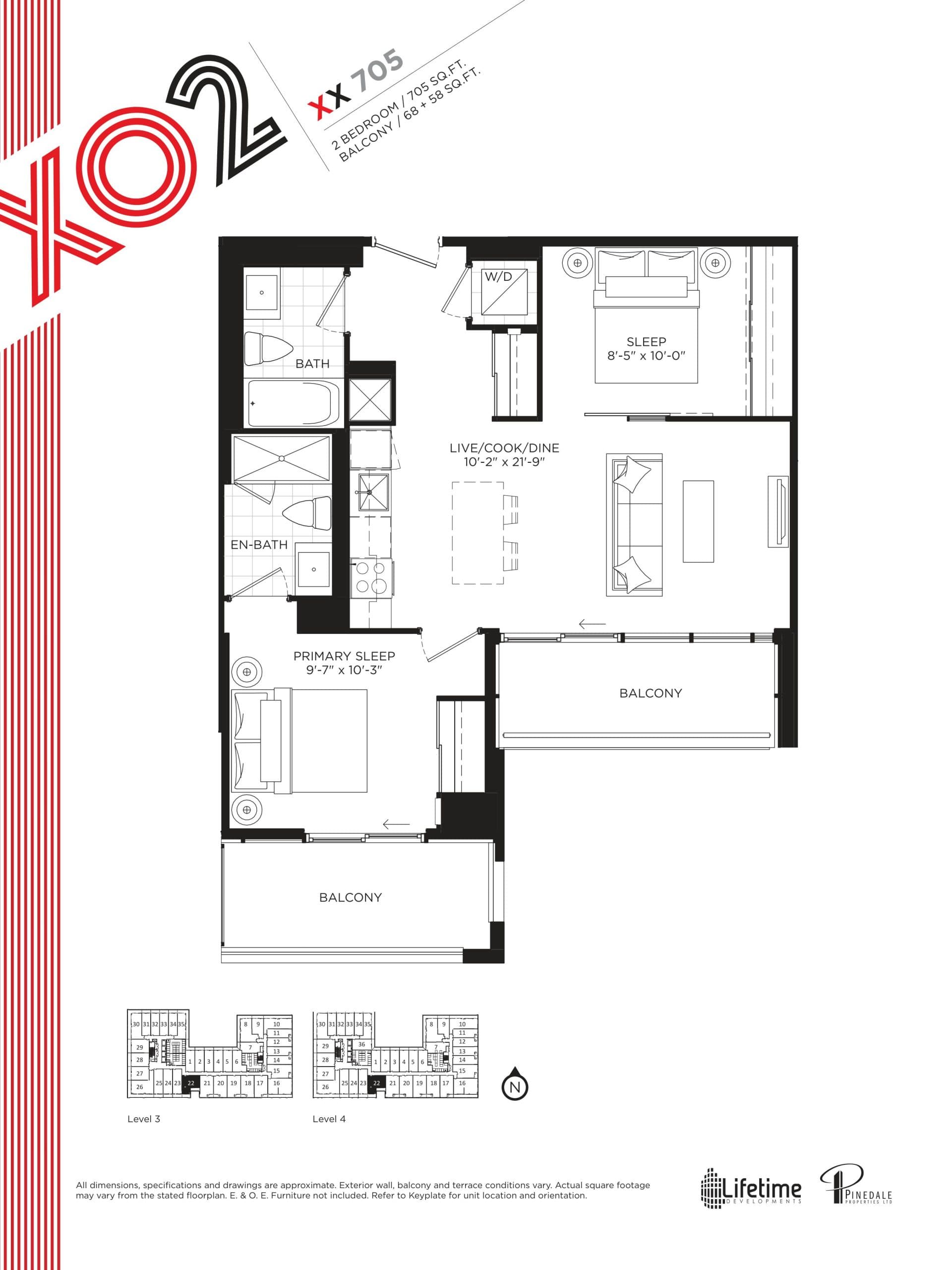 XX 705 Floor Plan at XO2 Condos - 705 sq.ft