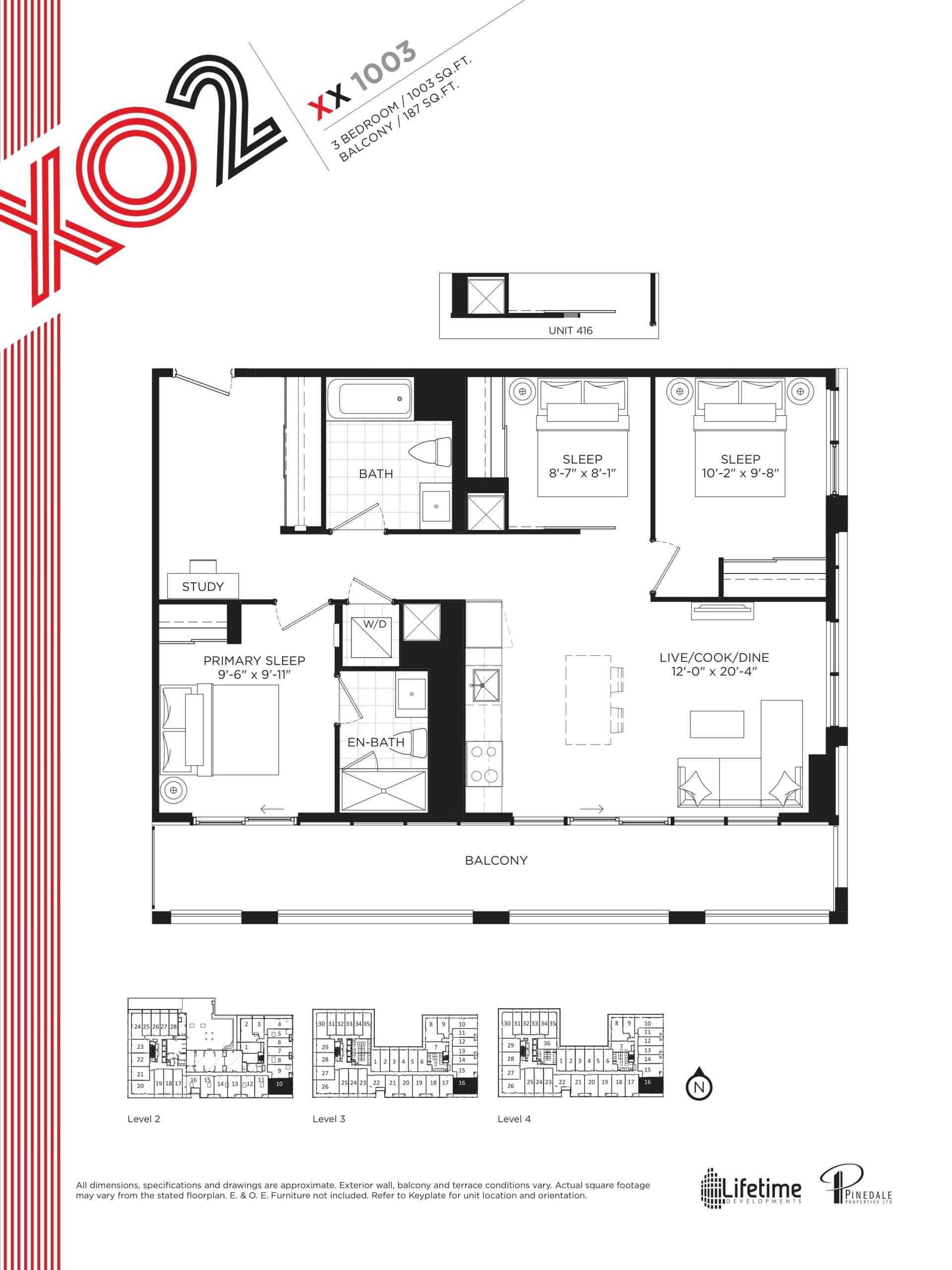 XX 1003 Floor Plan at XO2 Condos - 1003 sq.ft
