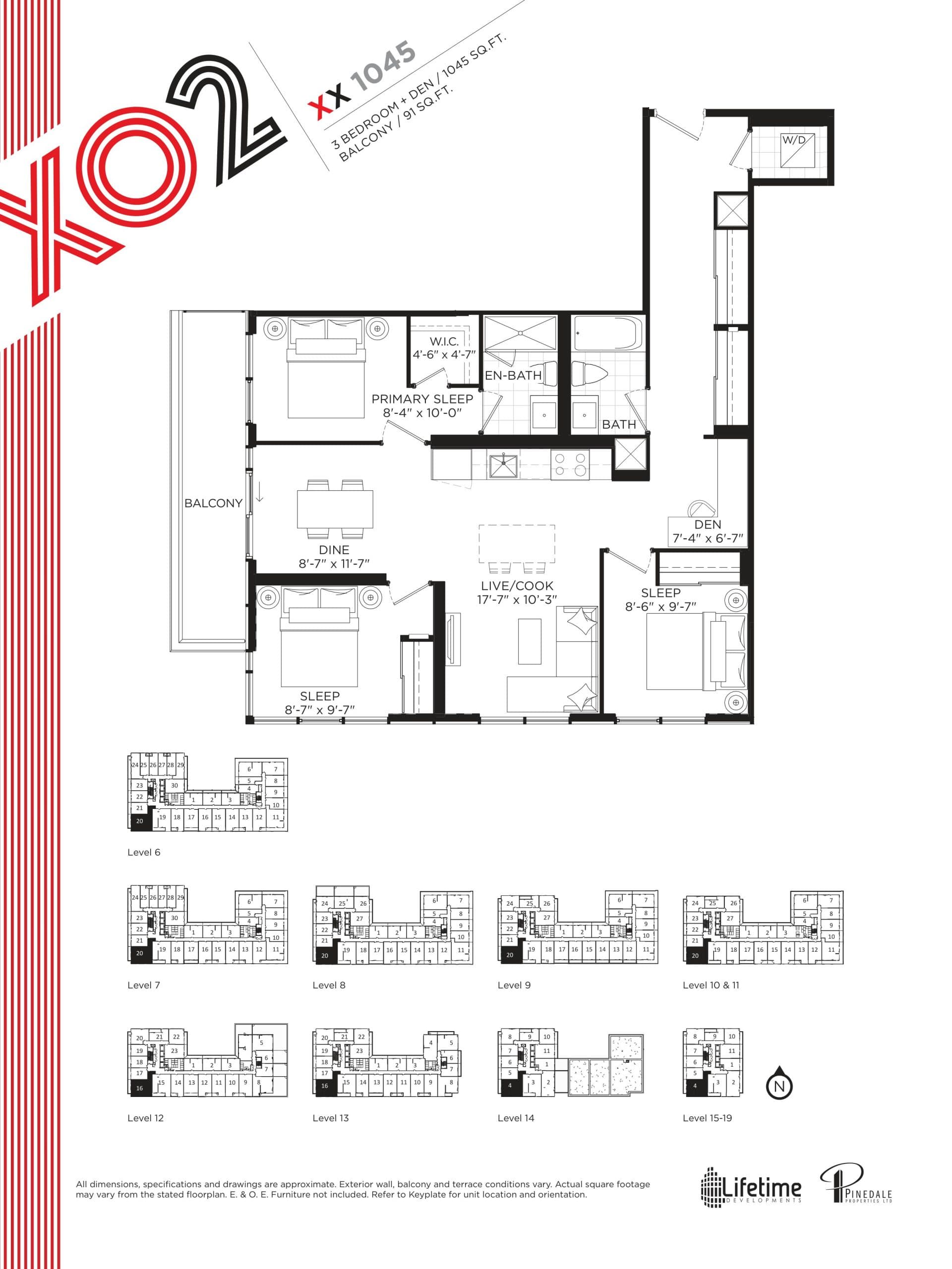 XX 1045 Floor Plan at XO2 Condos - 1045 sq.ft
