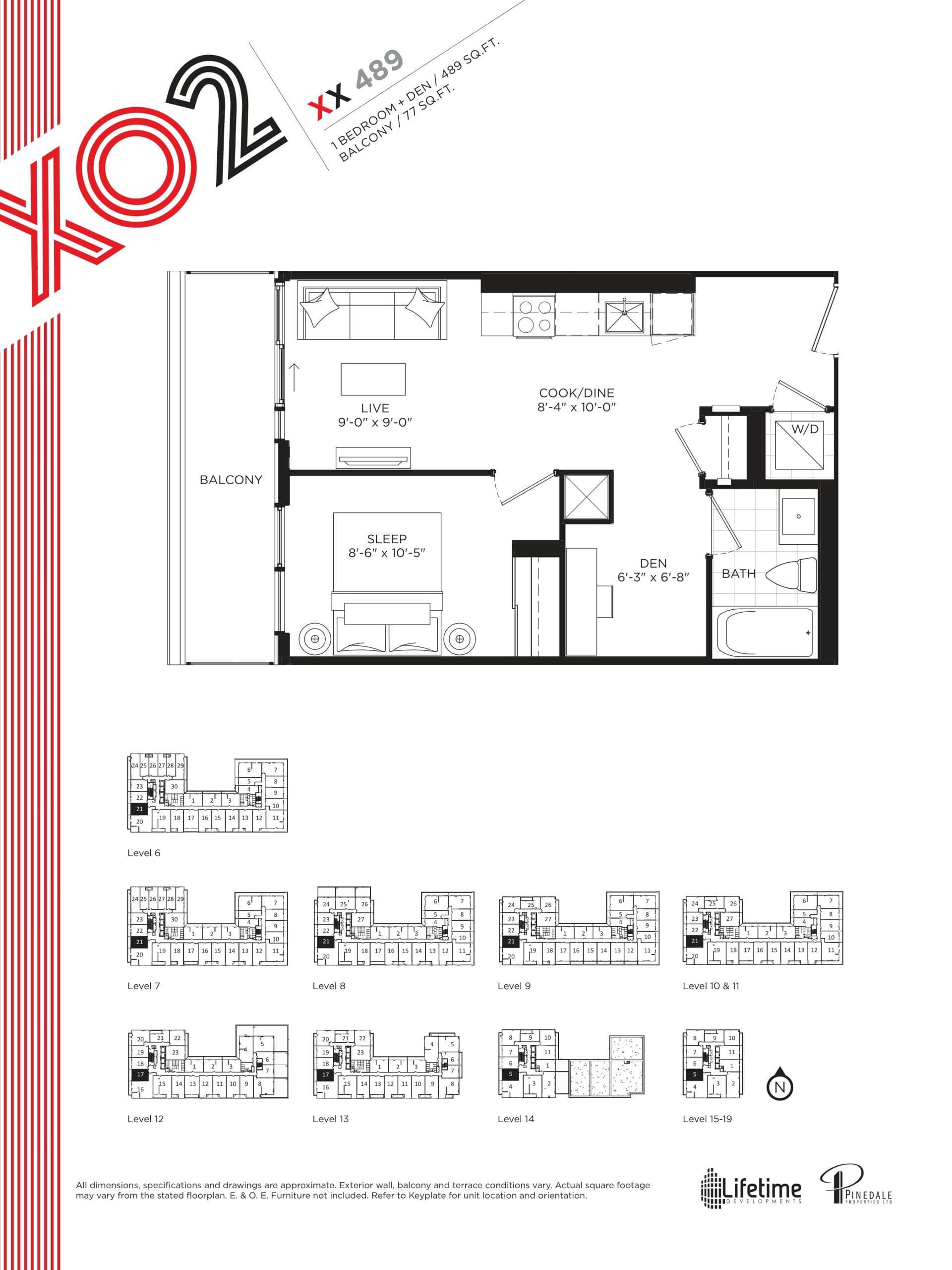 XX 489 Floor Plan at XO2 Condos - 489 sq.ft