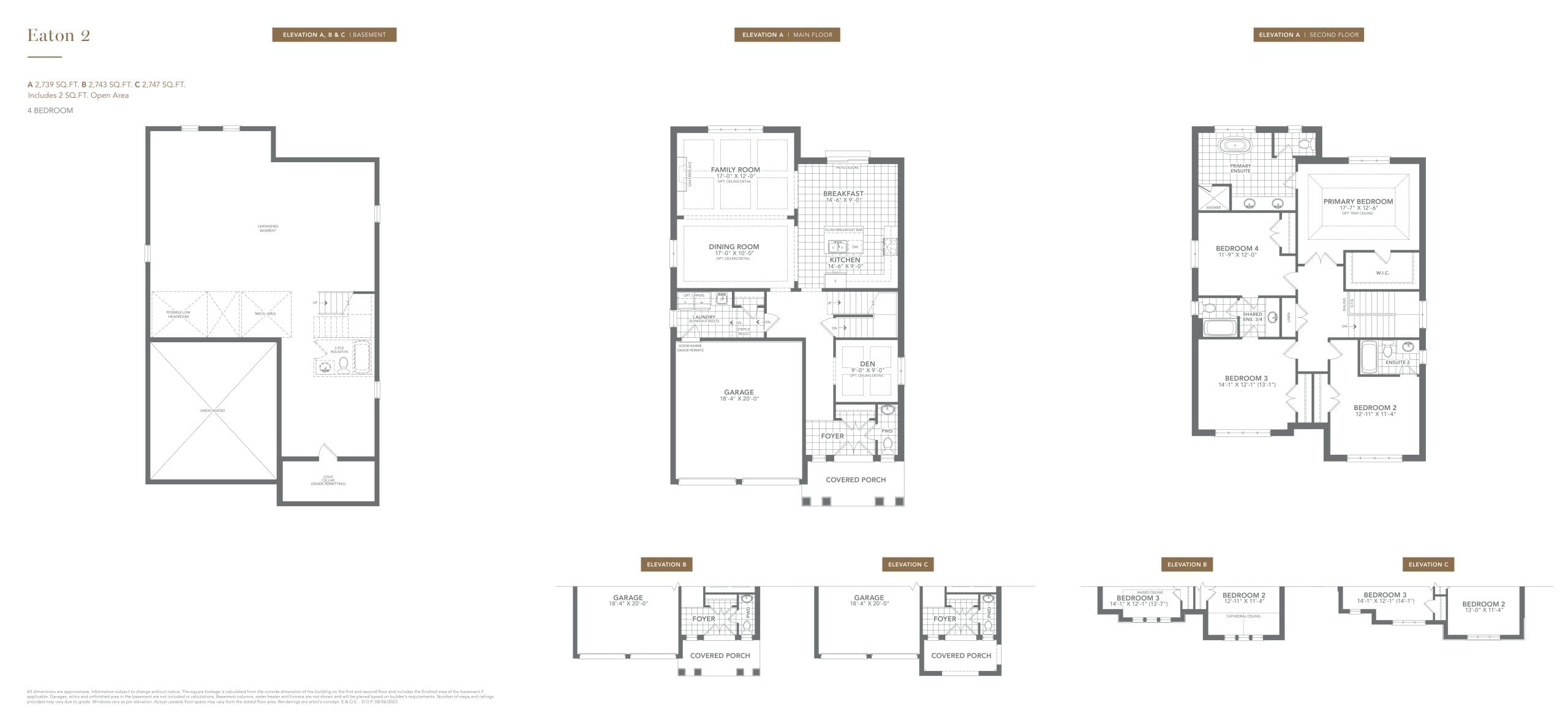 Eaton 2 Floor Plan at Eversley Estates - 2747 sq.ft