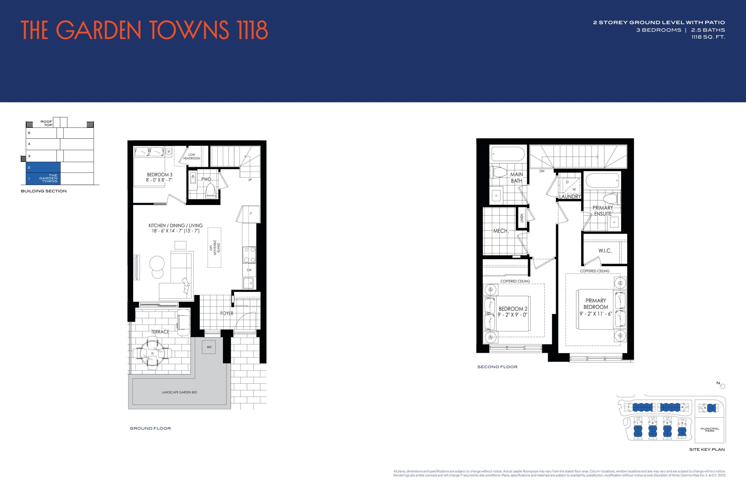 The Garden Towns 1118 Floor Plan at Westshore Towns - 1118 sq.ft