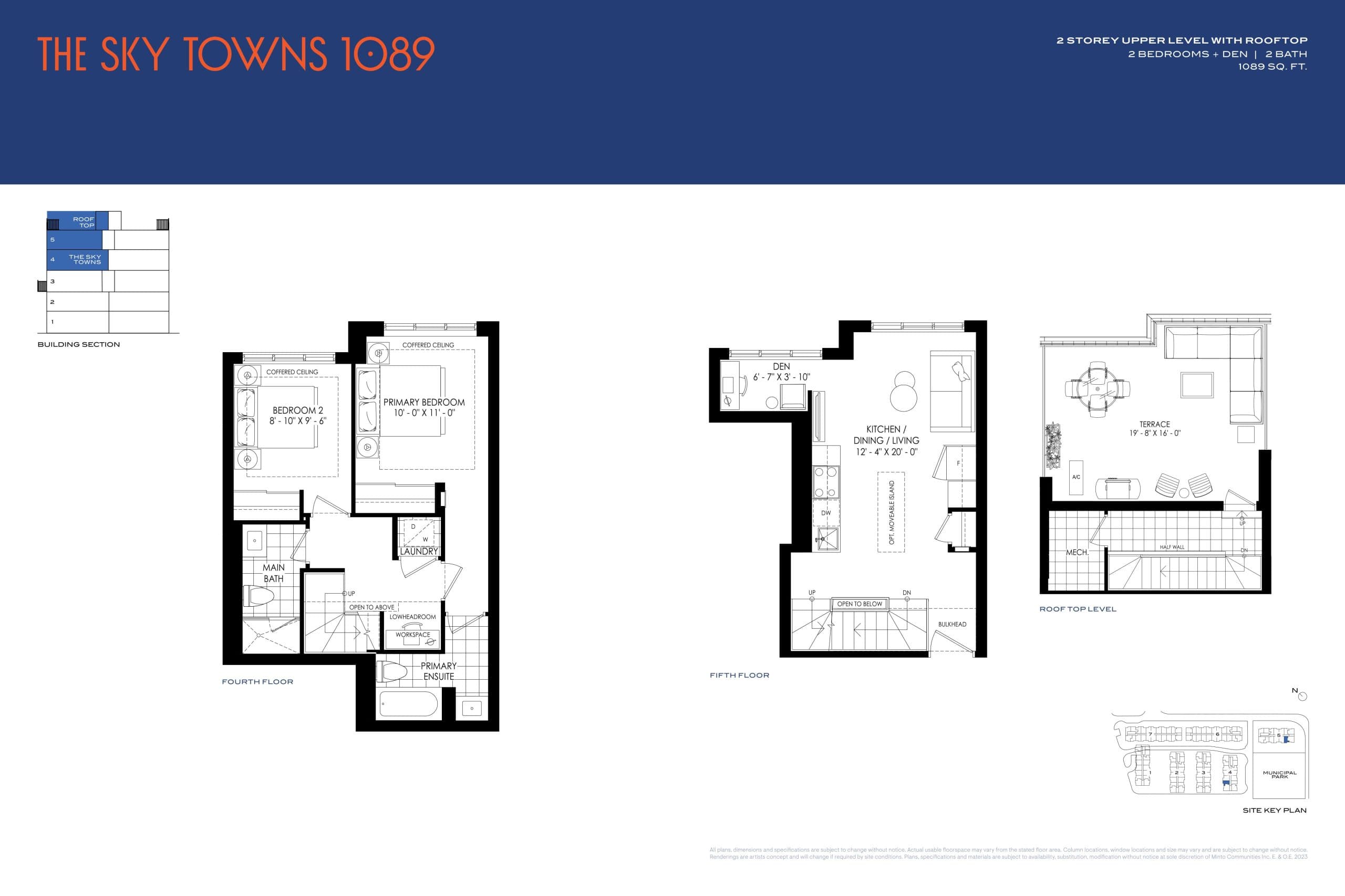 The Sky Towns 1089 Floor Plan at Westshore Towns - 1089 sq.ft