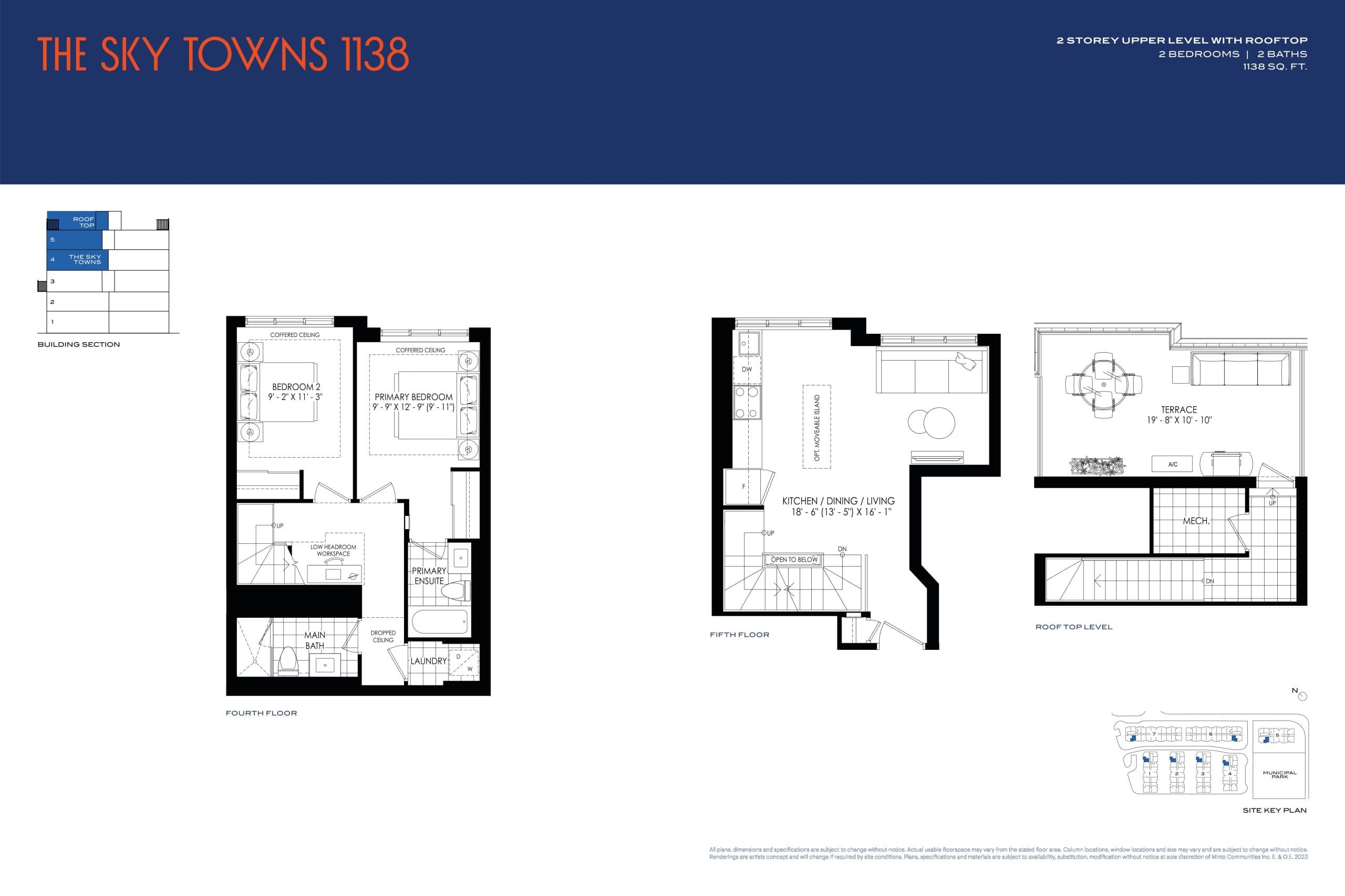 The Sky Towns 1138 Floor Plan at Westshore Towns - 1138 sq.ft