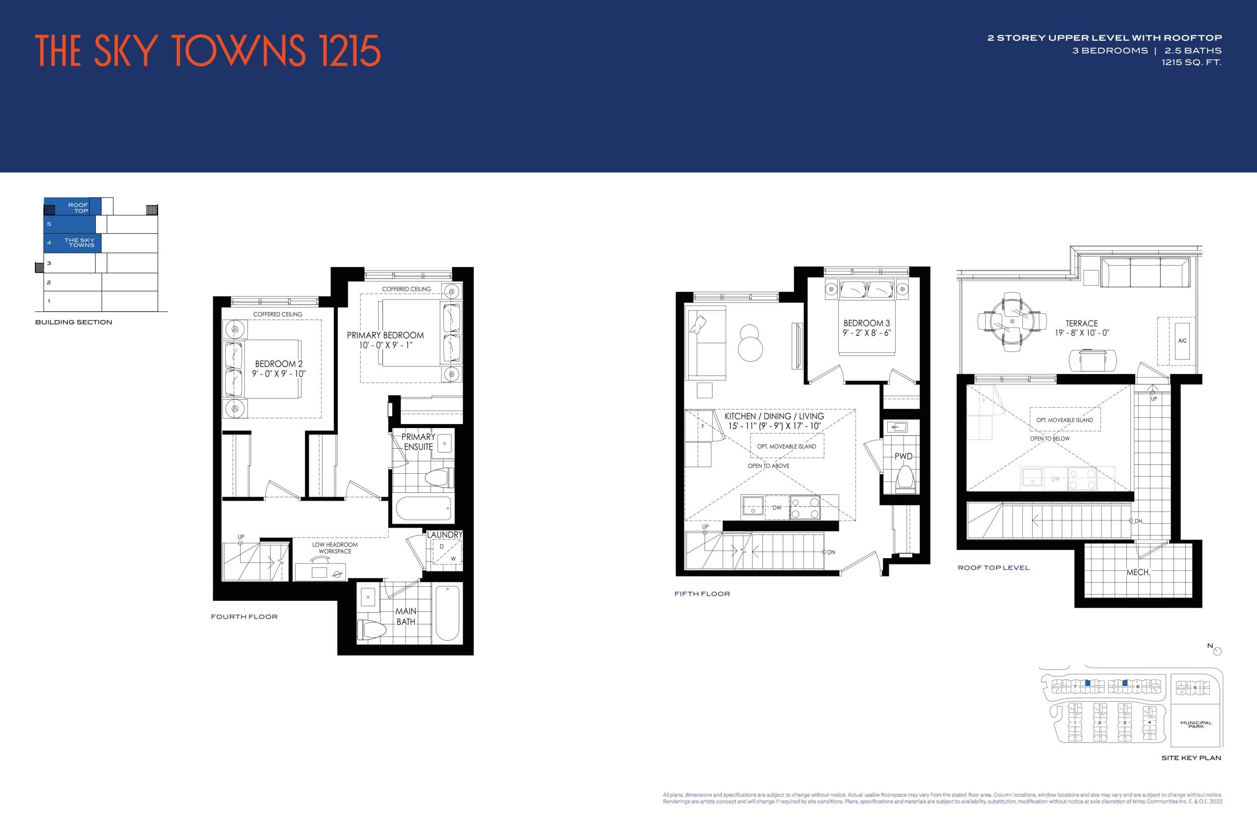 The Sky Towns 1215 Floor Plan at Westshore Towns - 1215 sq.ft