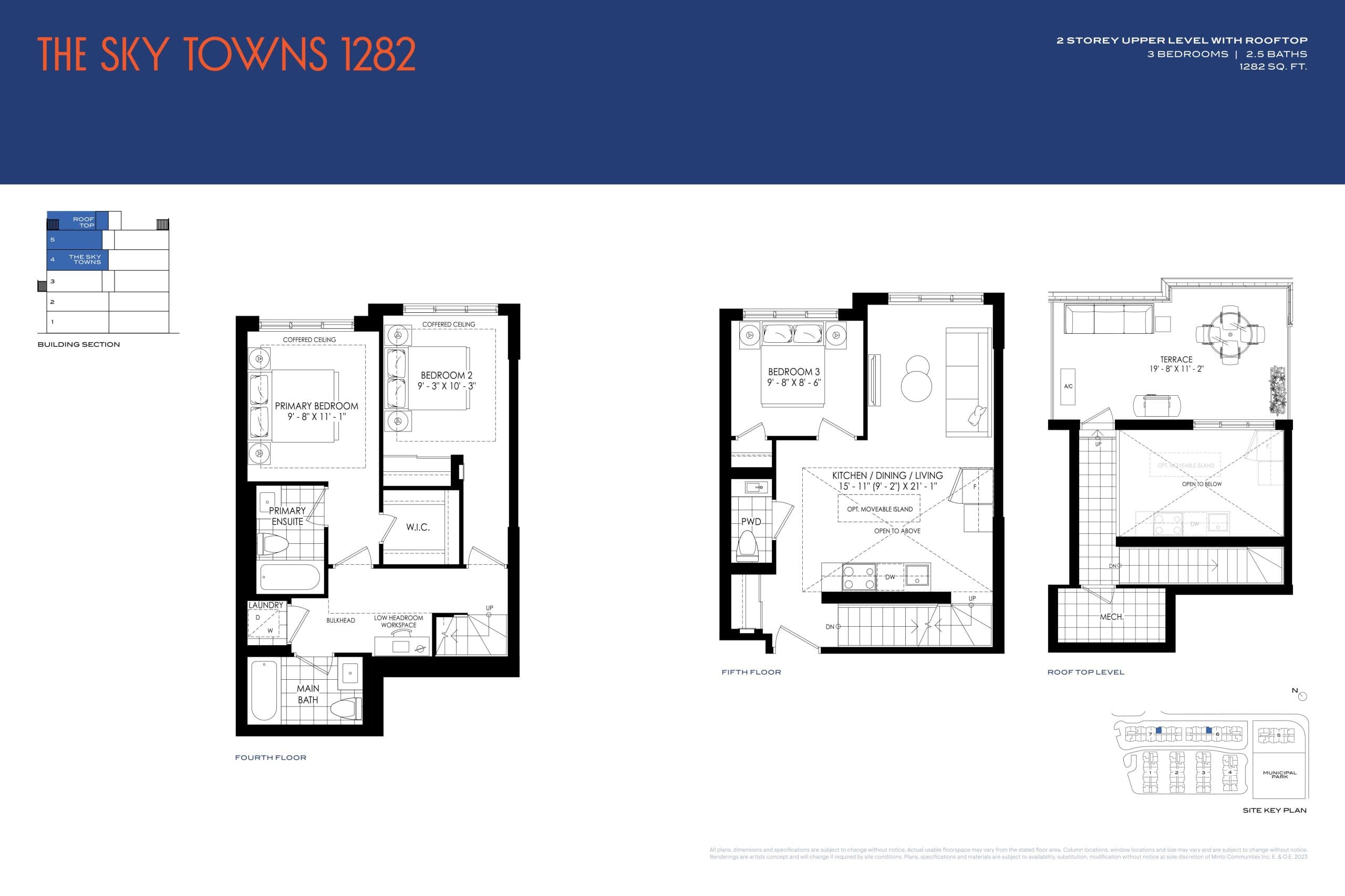 The Sky Towns 1282 Floor Plan at Westshore Towns - 1282 sq.ft