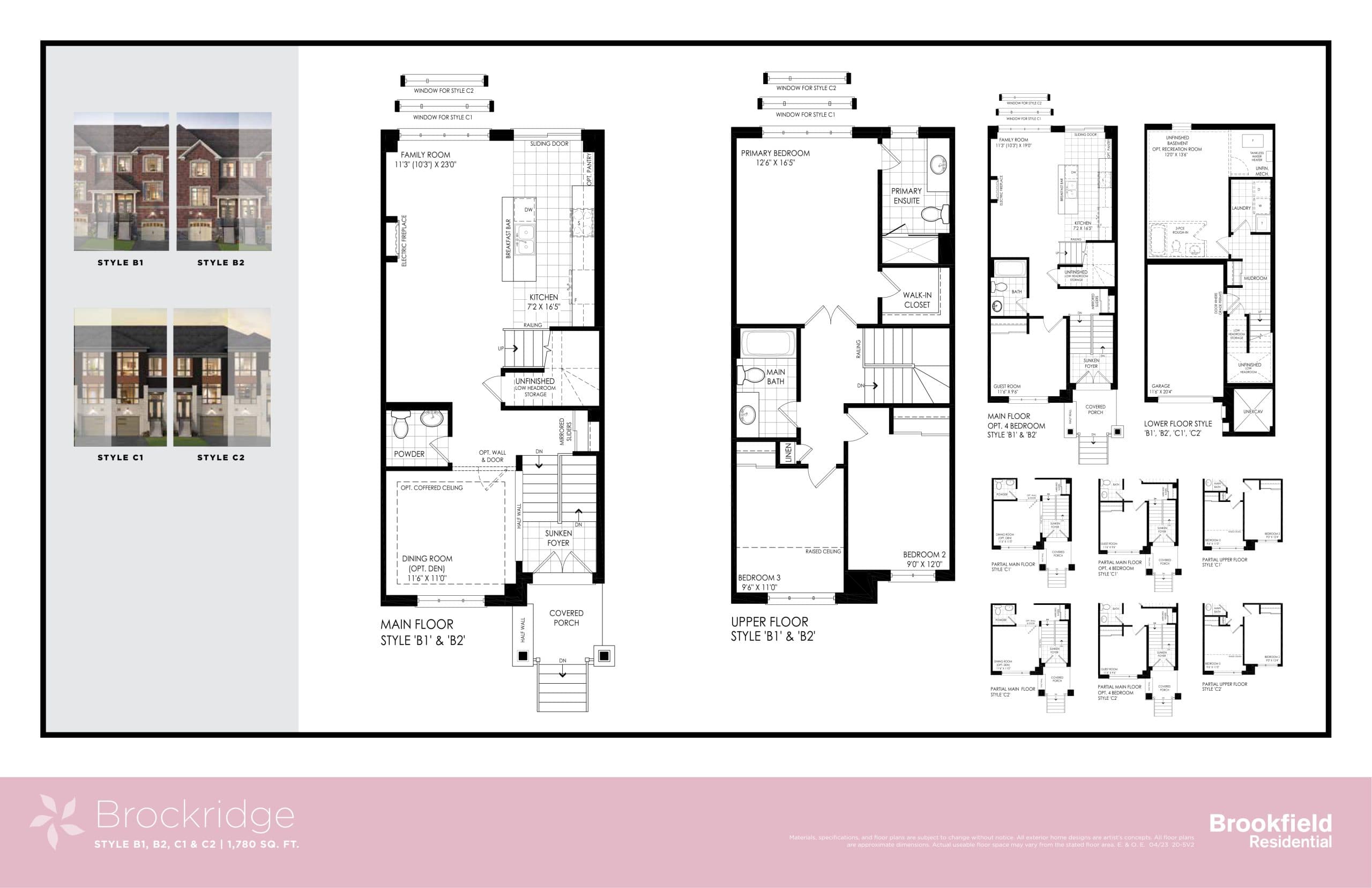 Brockridge Floor Plan at New Seaton by Brookfield - 1780 sq.ft