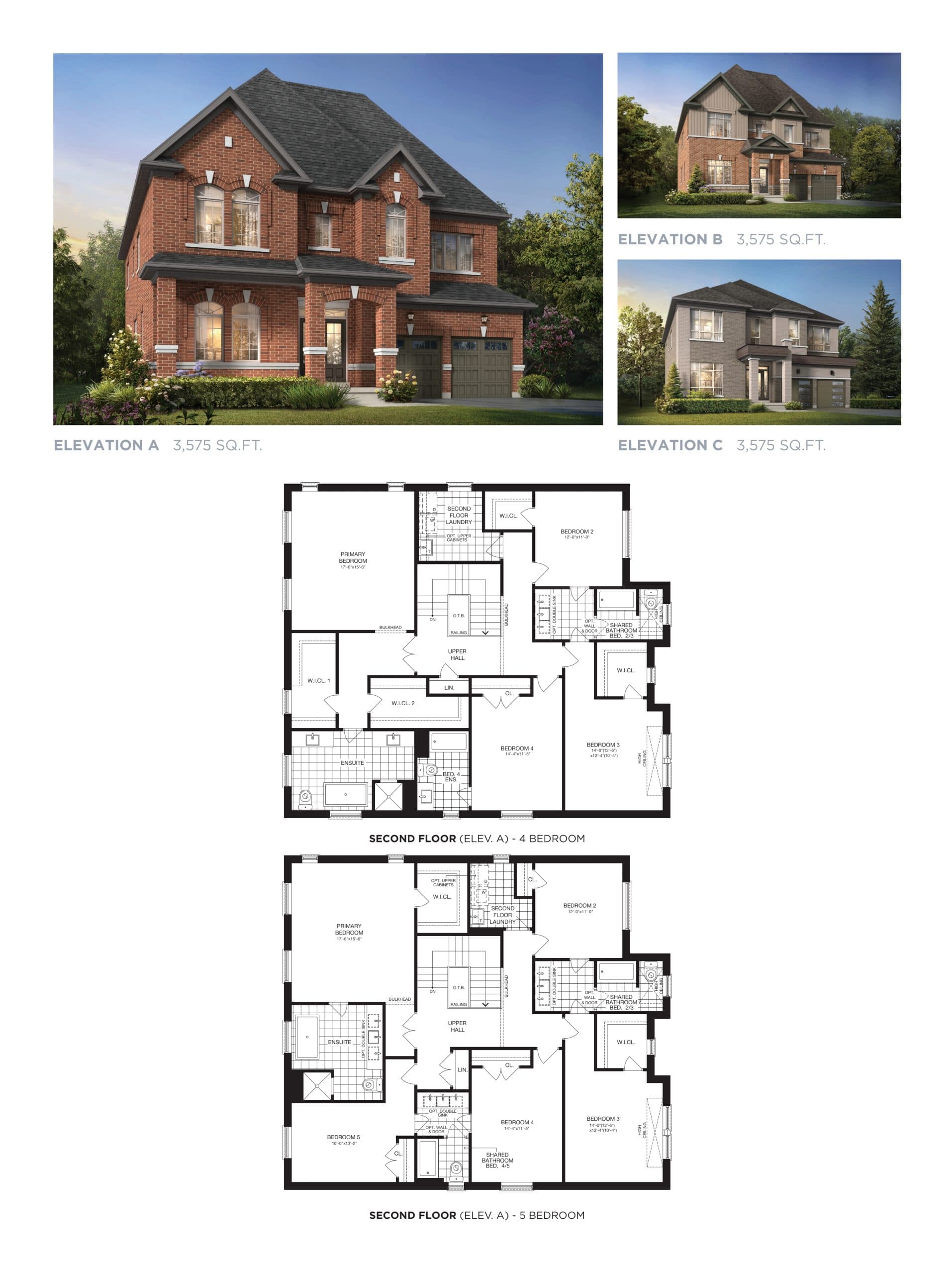 The Echos (2/2) Floor Plan at South Barrie Towns by Aspen Ridge Homes - 3575 sq.ft