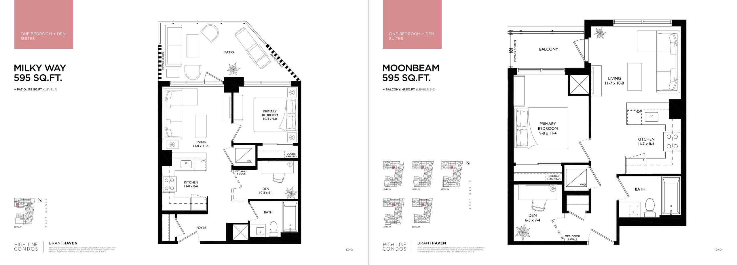Milky Way Floor Plan at High Line Condos - 595 sq.ft