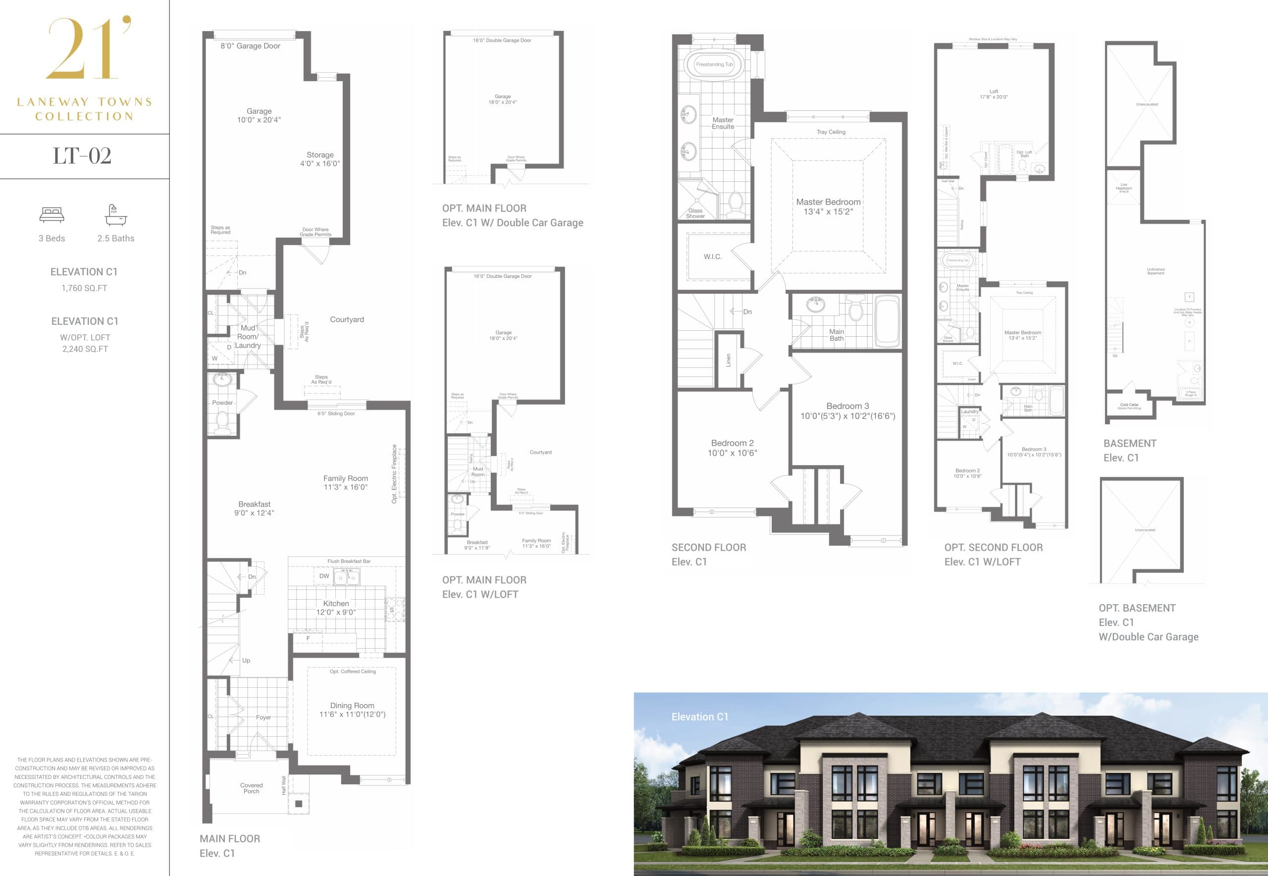 LT-02 Floor Plan at Whitby Meadows by OPUS Homes - 1760 sq.ft