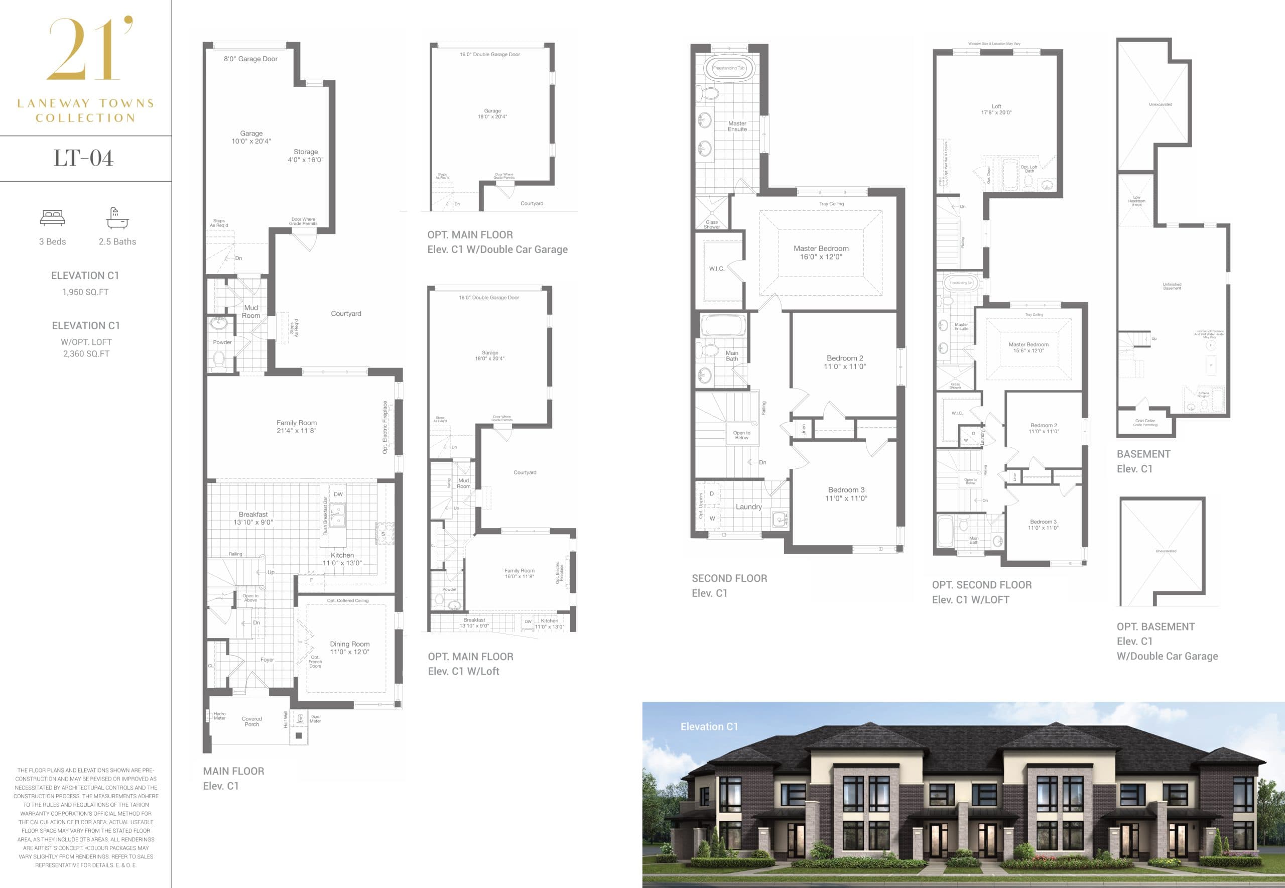 LT-04 Floor Plan at Whitby Meadows by OPUS Homes - 1950 sq.ft