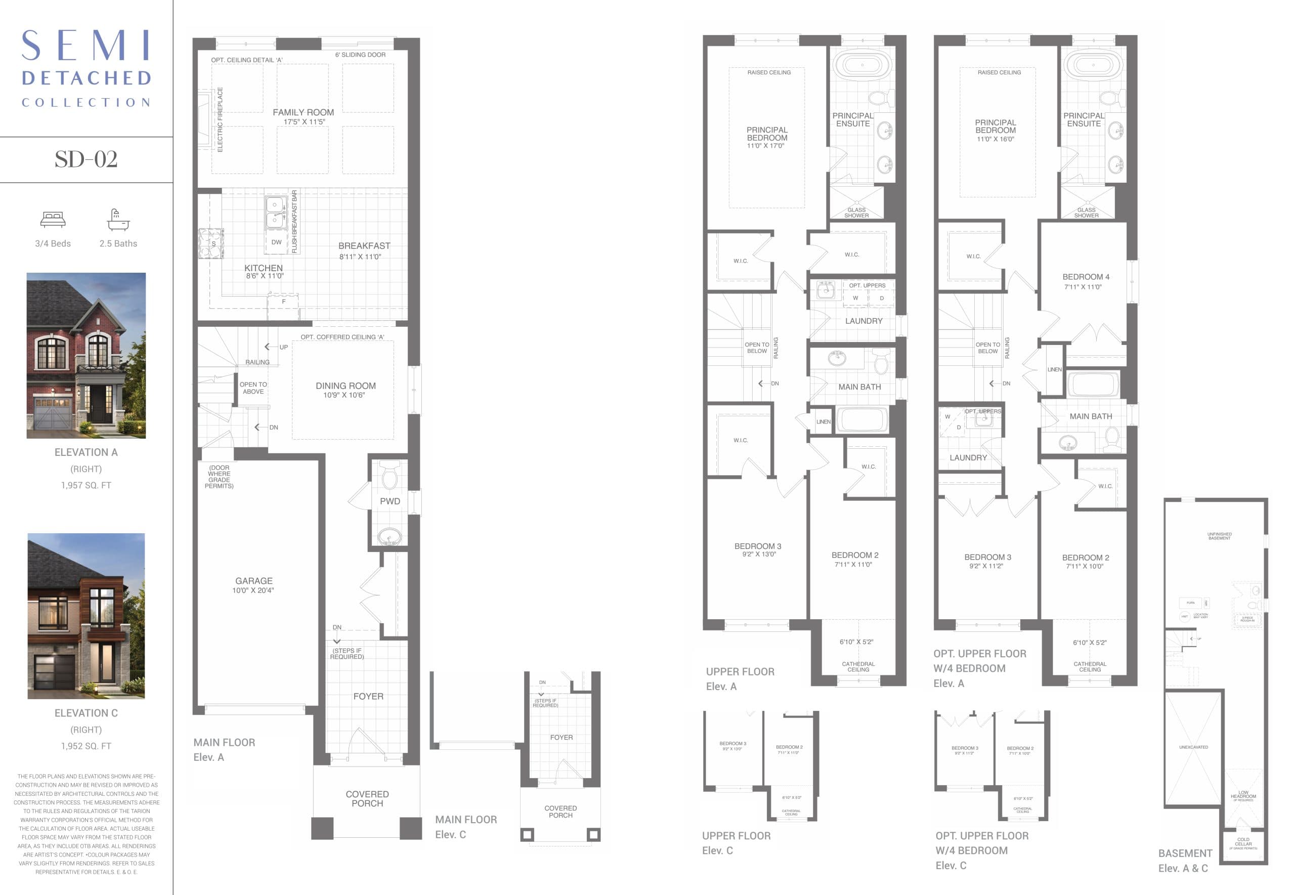 SD-02 Floor Plan at Whitby Meadows by OPUS Homes - 1957 sq.ft