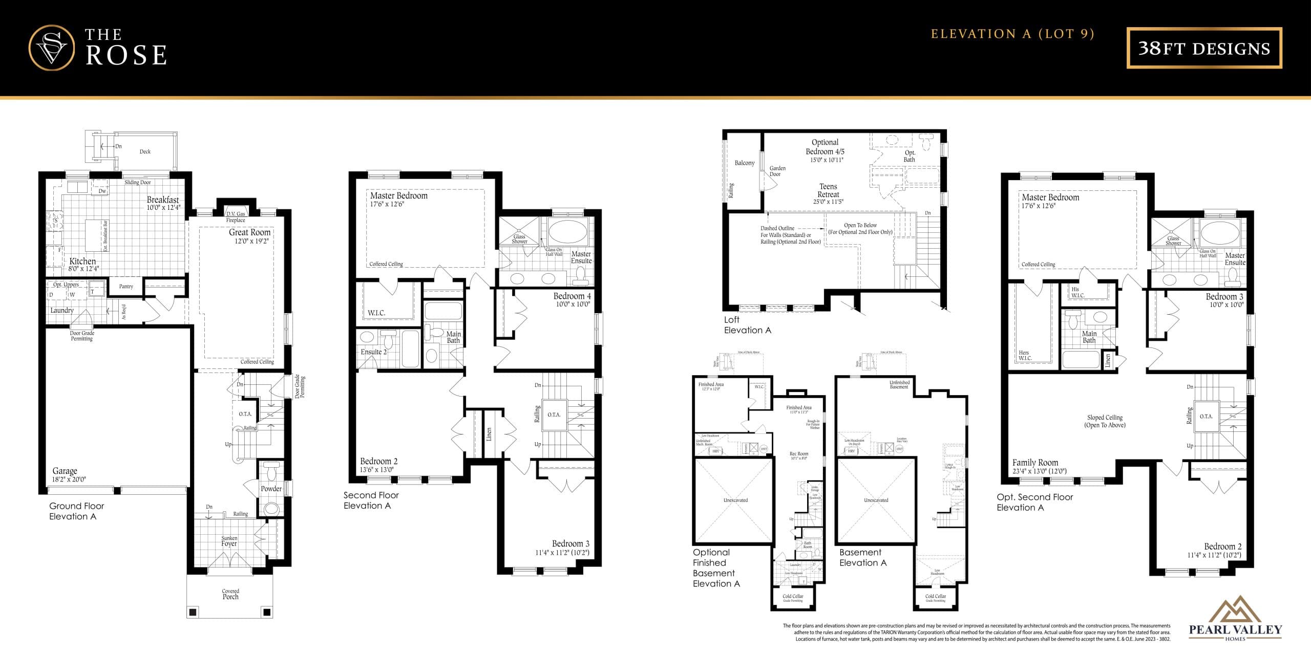 The Rose Floor Plan at Spring Valley Estates - 2681 sq.ft