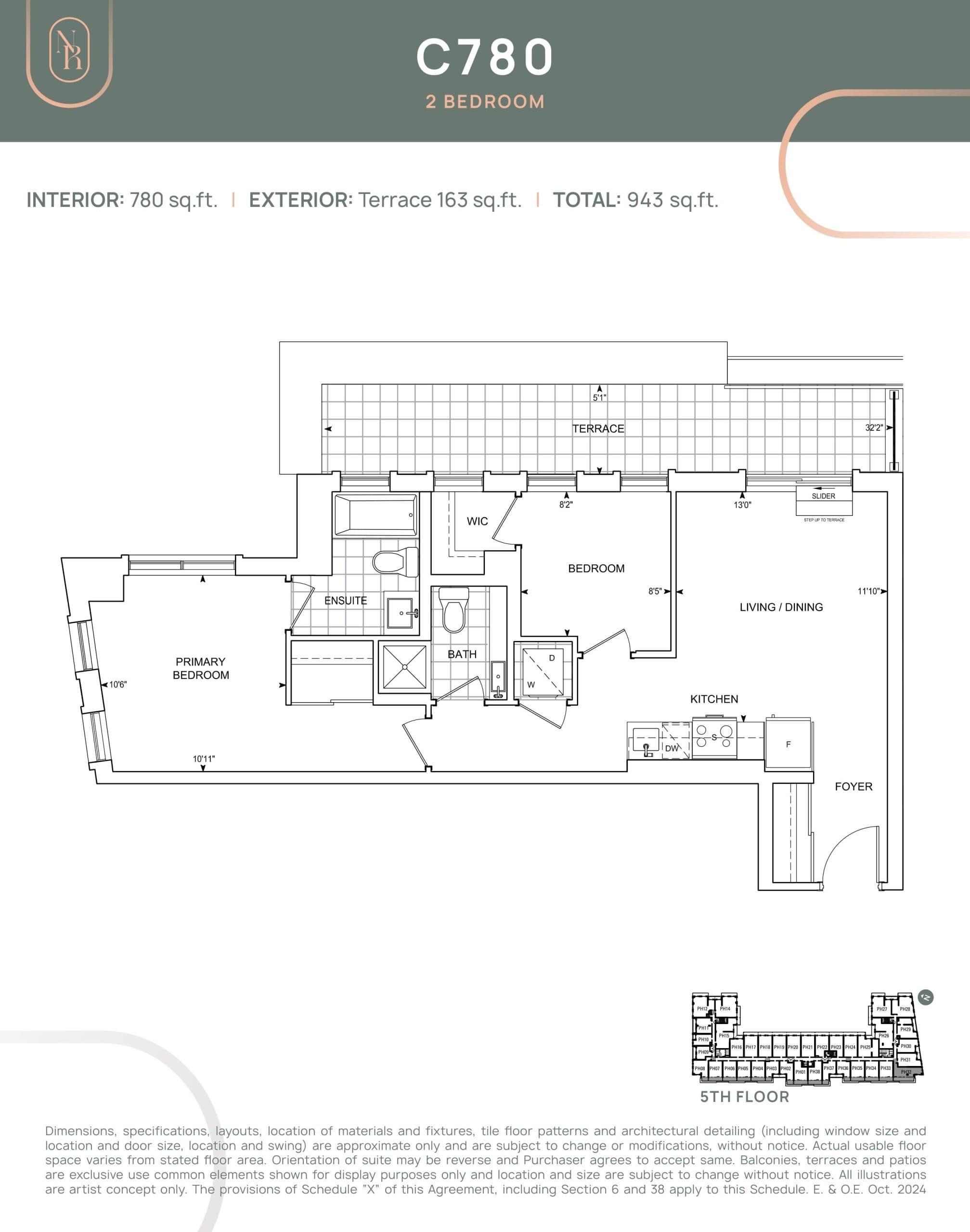 C780 Floor Plan at Noble Residences - 780 sq.ft