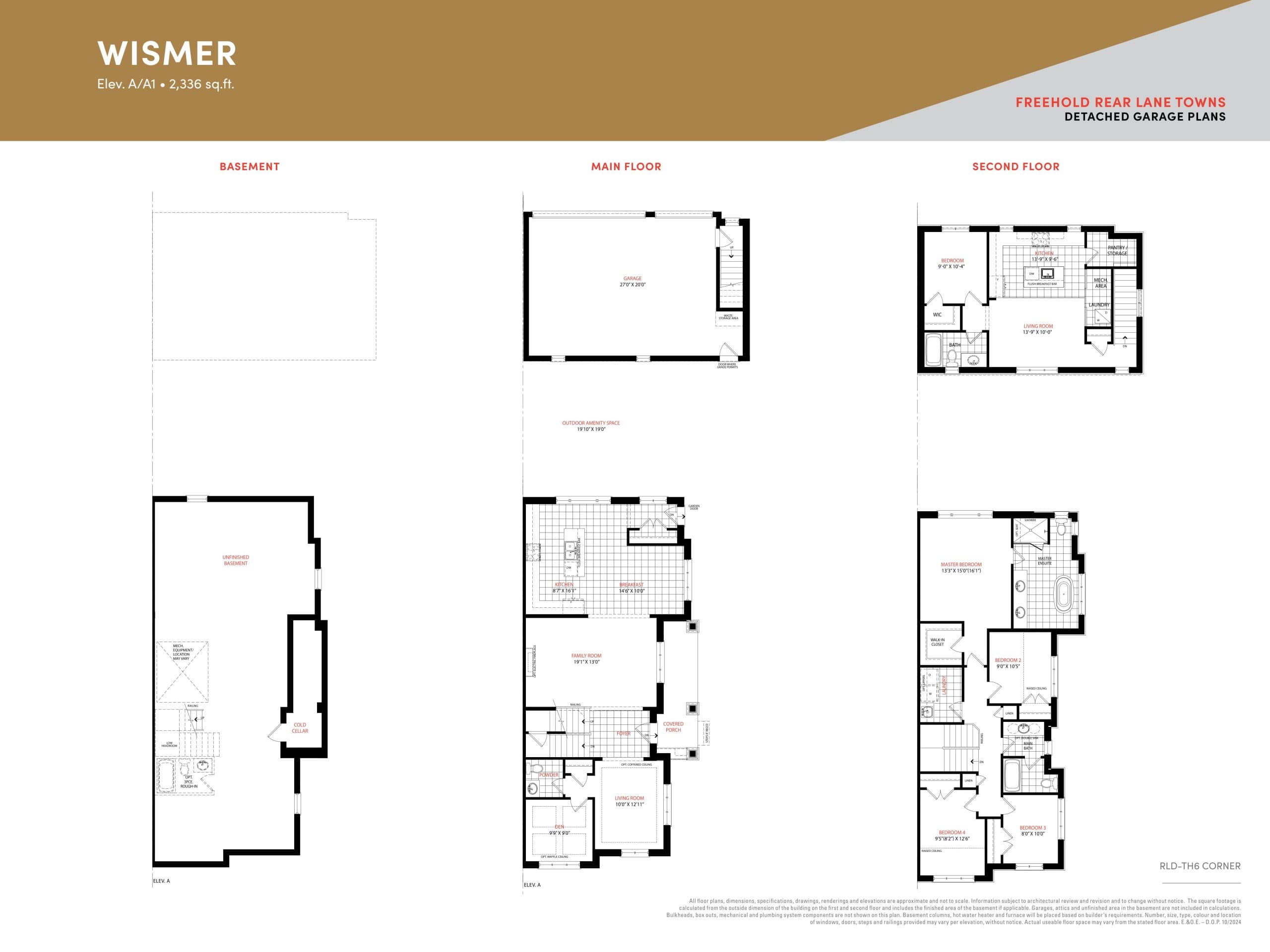 Wismer Floor Plan at South Cornell by Lindvest - 2336 sq.ft