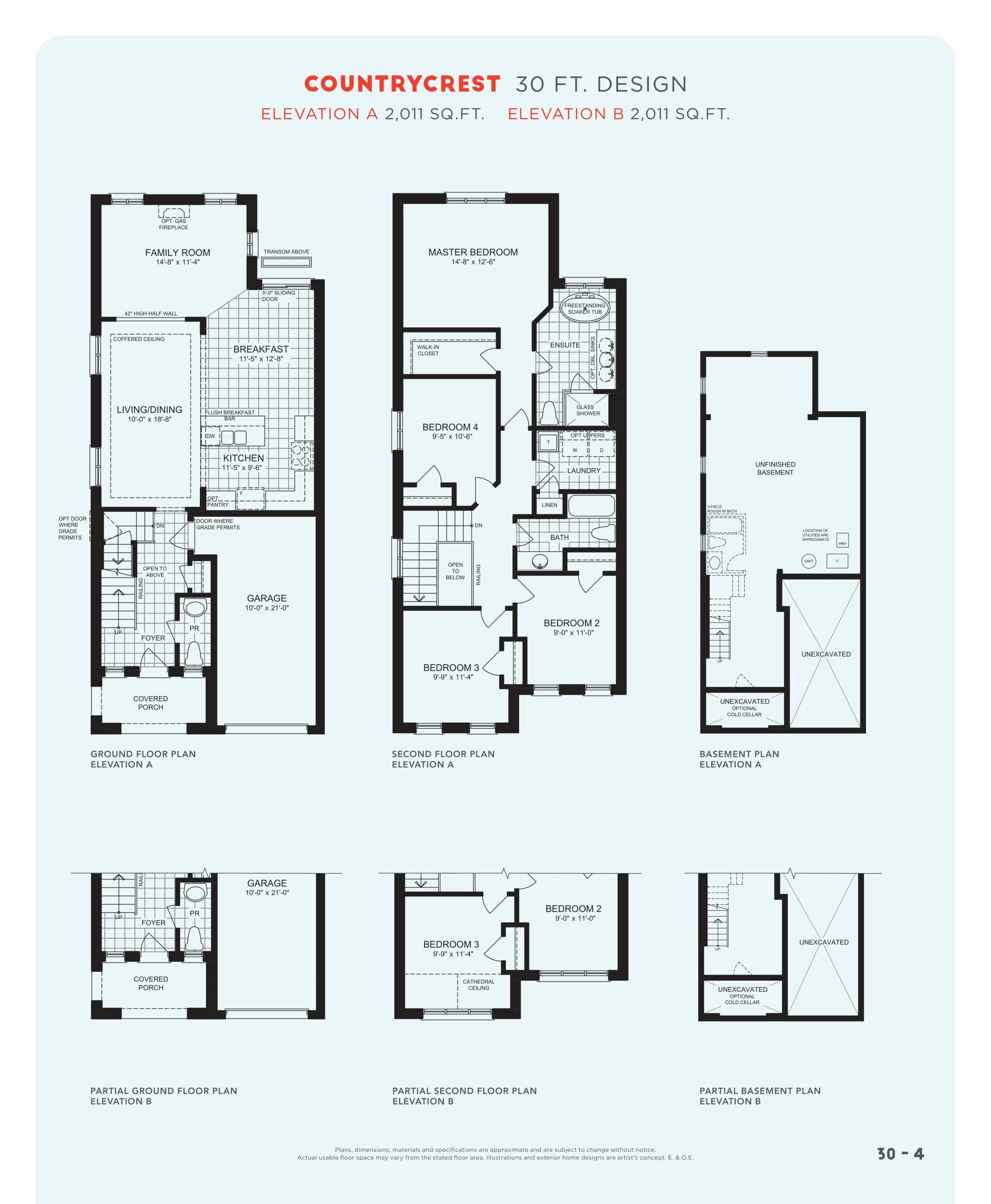 Countrycrest Floor Plan at Heron Hills - Phase 2 - 2011 sq.ft