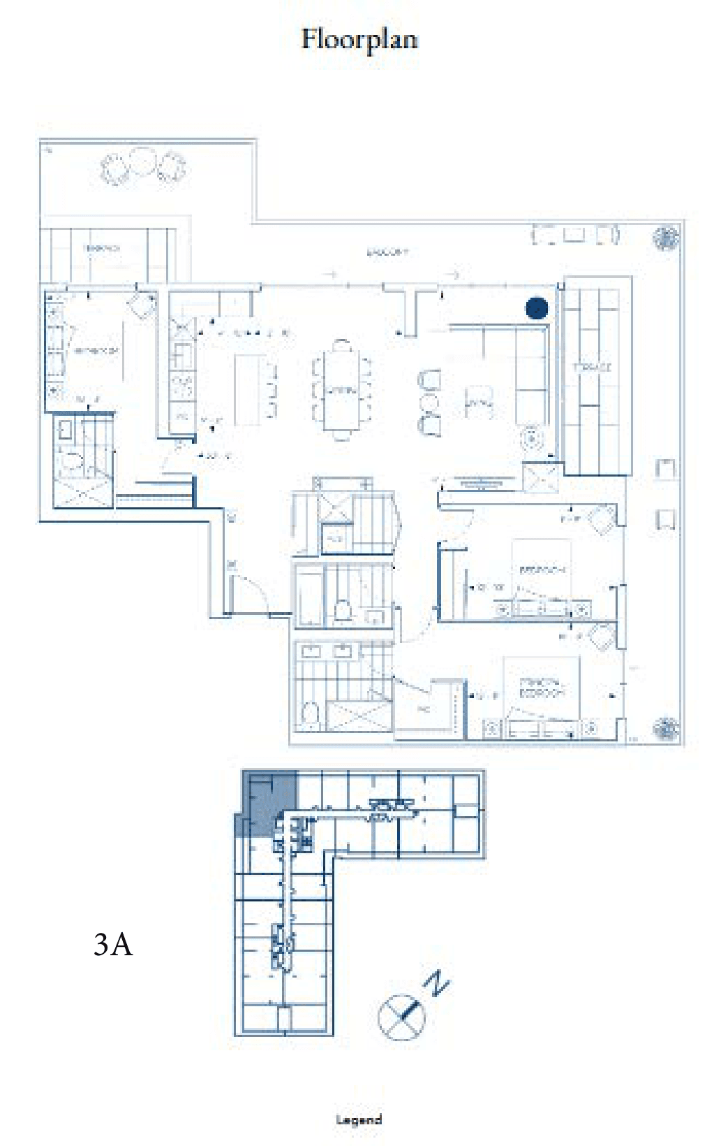 Suite 3A Floor Plan at Harbourwalk at Lakeview Village Condos - 1521 sq.ft