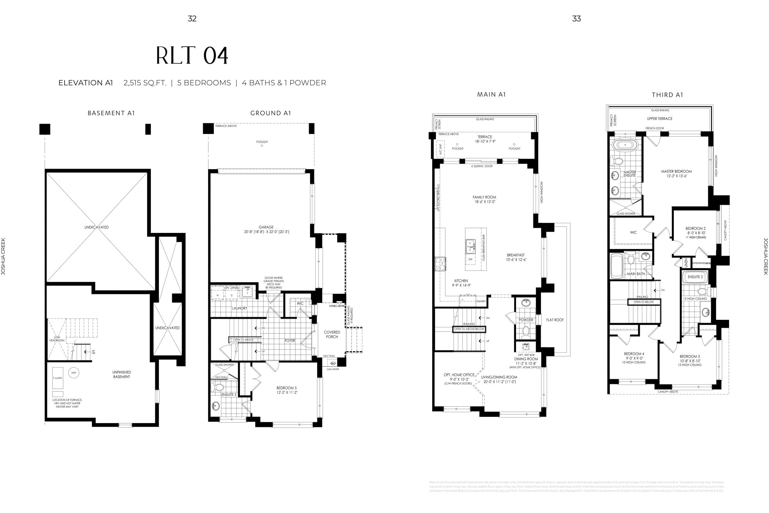 RLT 04 A1 Floor Plan at Joshua Creek Montage - Townhomes by Primont Homes - 2515 sq.ft