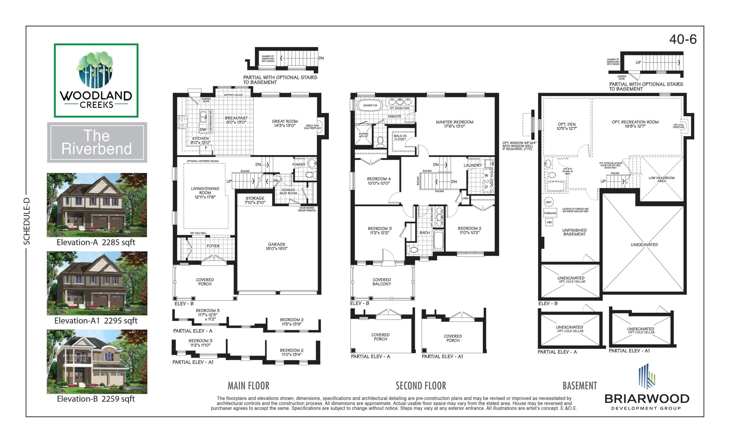 The Riverbend Floor Plan at Woodland Creeks Homes - 2295 sq.ft