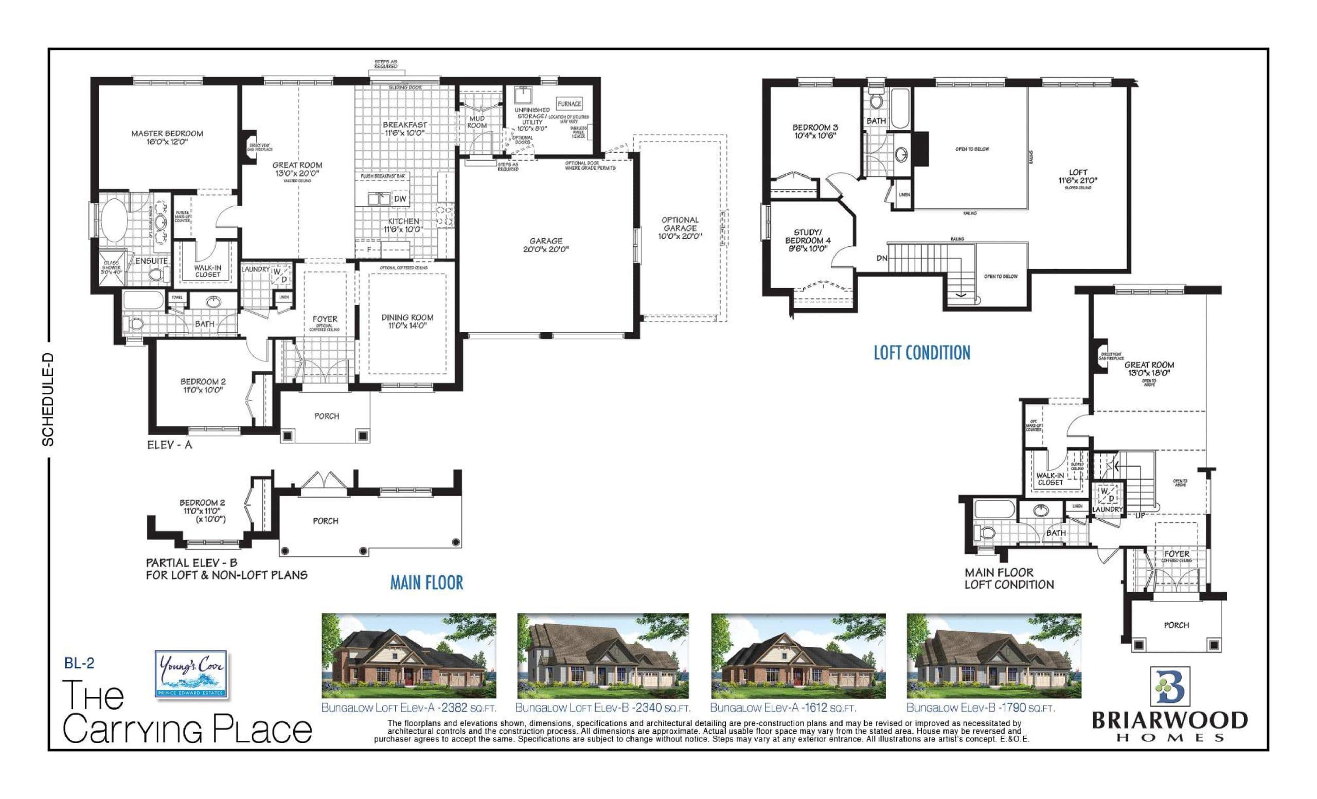 The Carrying Place (BL-2) Floor Plan at Young’s Cove Homes - 2382 sq.ft