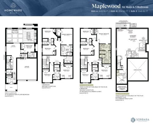 Maplewood (Alt Main & 5 Bedroom) floor plan