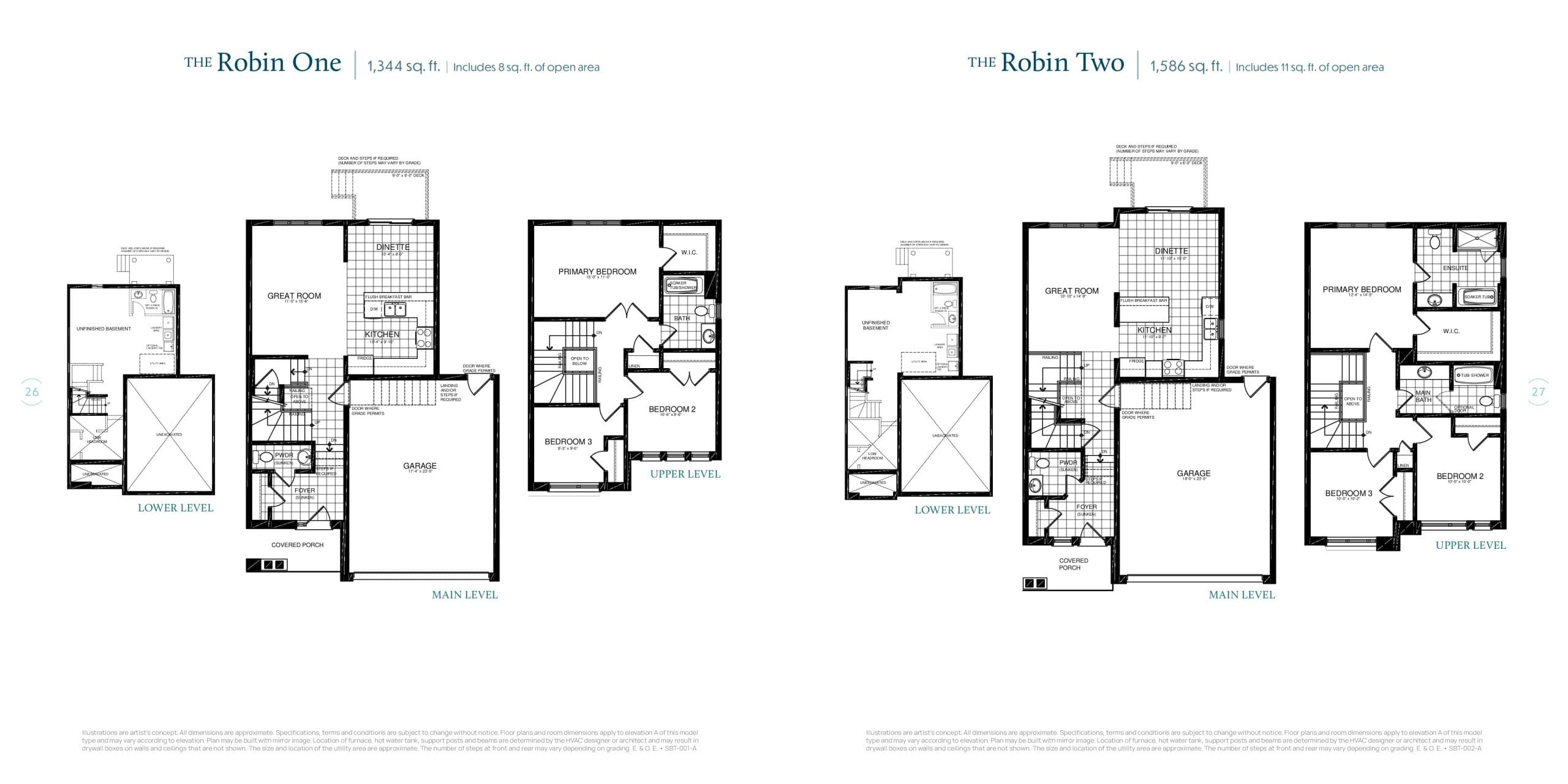 The Robin One Floor Plan at Serenity Bay Homes - 1344 sq.ft