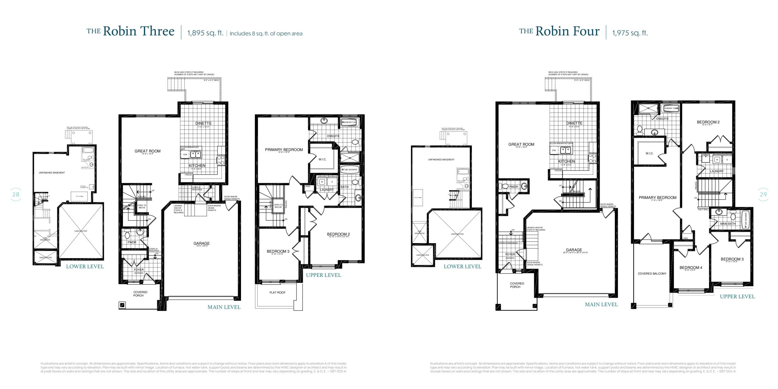 The Robin Three Floor Plan at Serenity Bay Homes - 1895 sq.ft