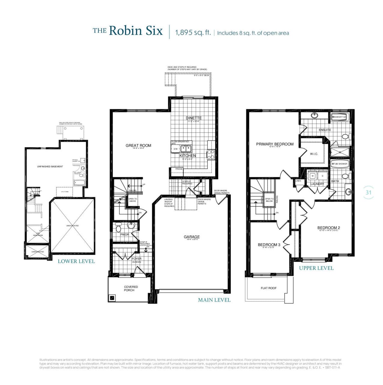 The Robin Six Floor Plan at Serenity Bay Homes - 1895 sq.ft