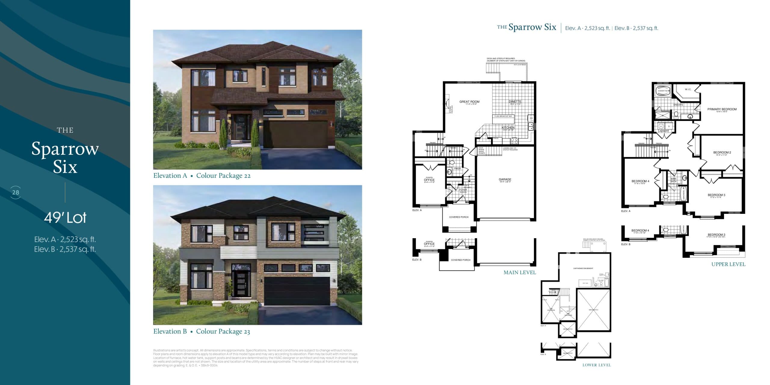 The Sparrow Six Floor Plan at Serenity Bay Homes - 2523 sq.ft