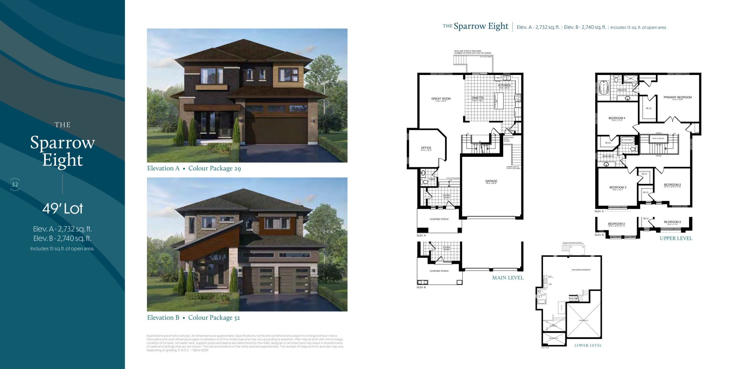 The Sparrow Eight Floor Plan at Serenity Bay Homes - 2732 sq.ft