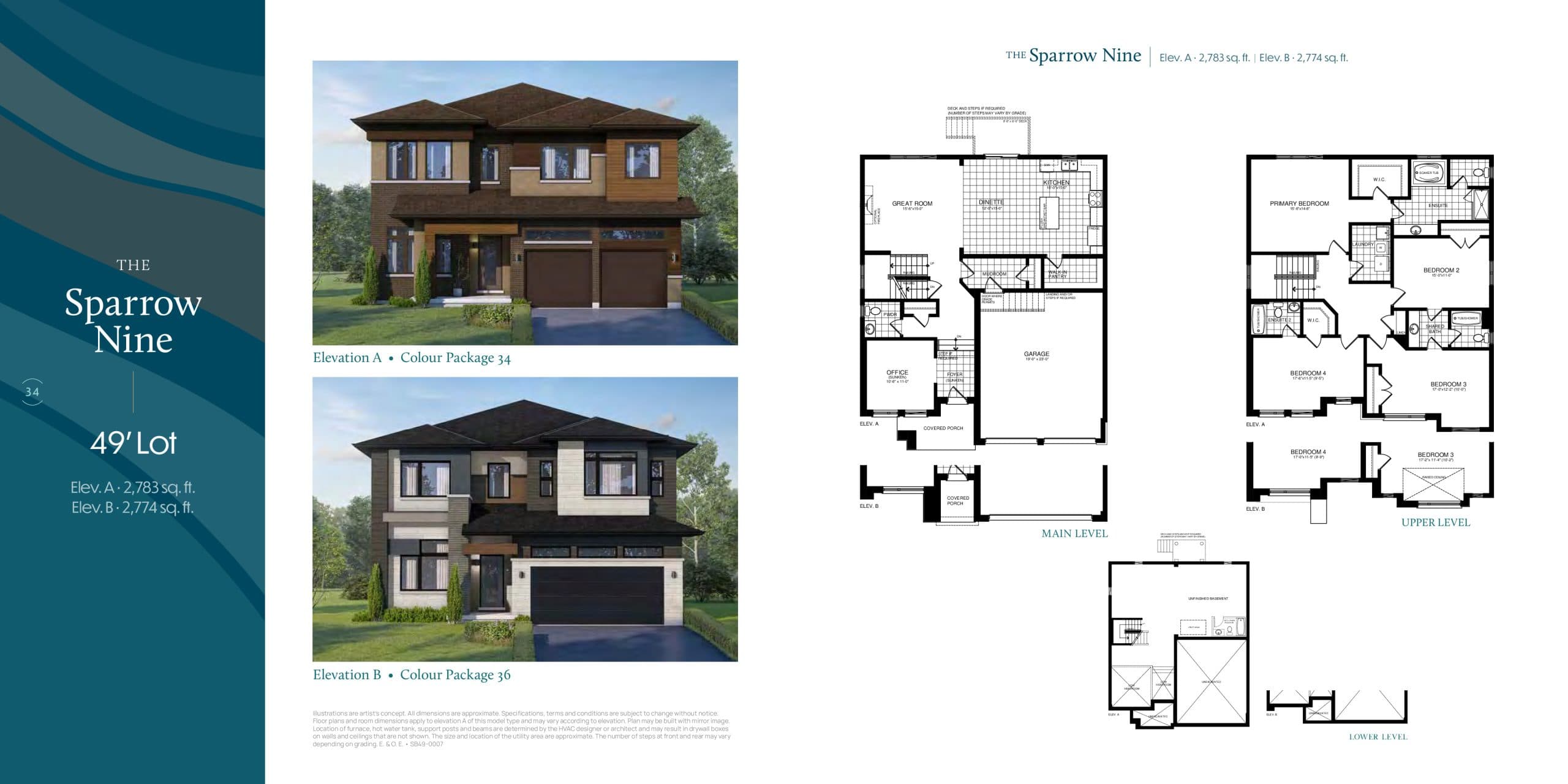 The Sparrow Nine Floor Plan at Serenity Bay Homes - 2783 sq.ft