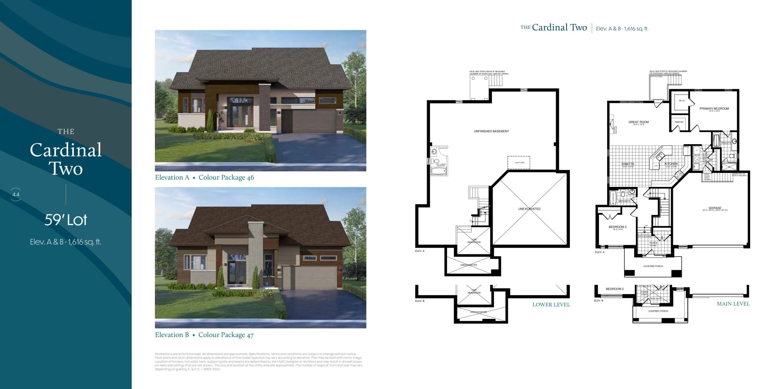The Cardinal Two Floor Plan at Serenity Bay Homes - 1616 sq.ft
