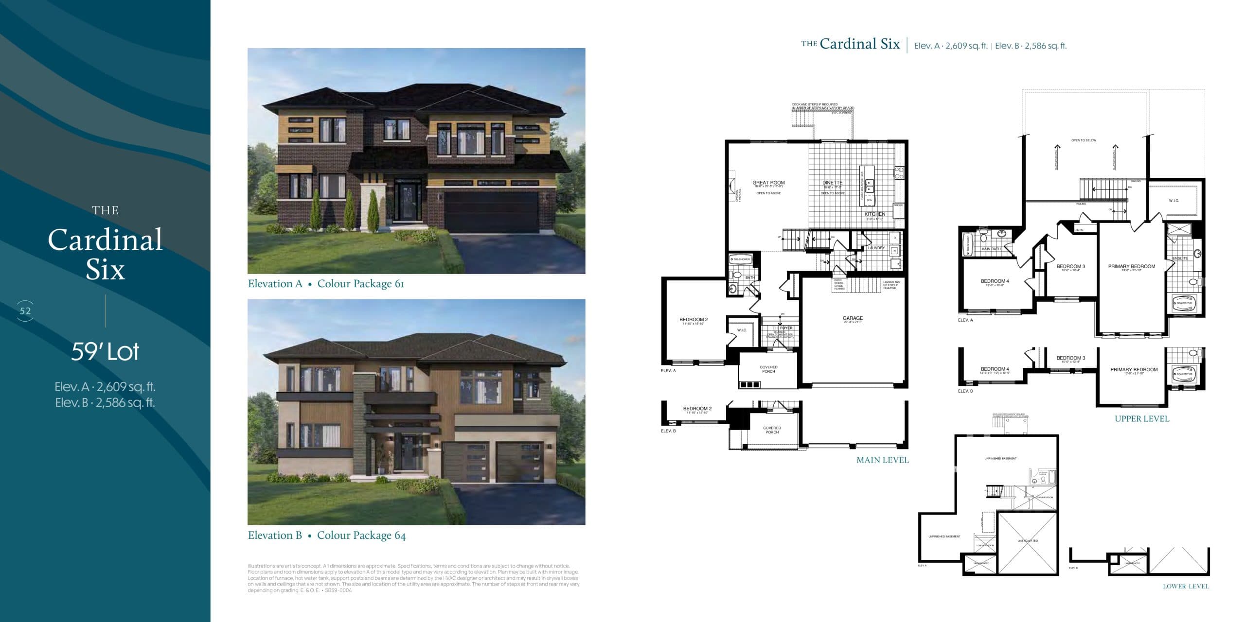 The Cardinal Six Floor Plan at Serenity Bay Homes - 2609 sq.ft