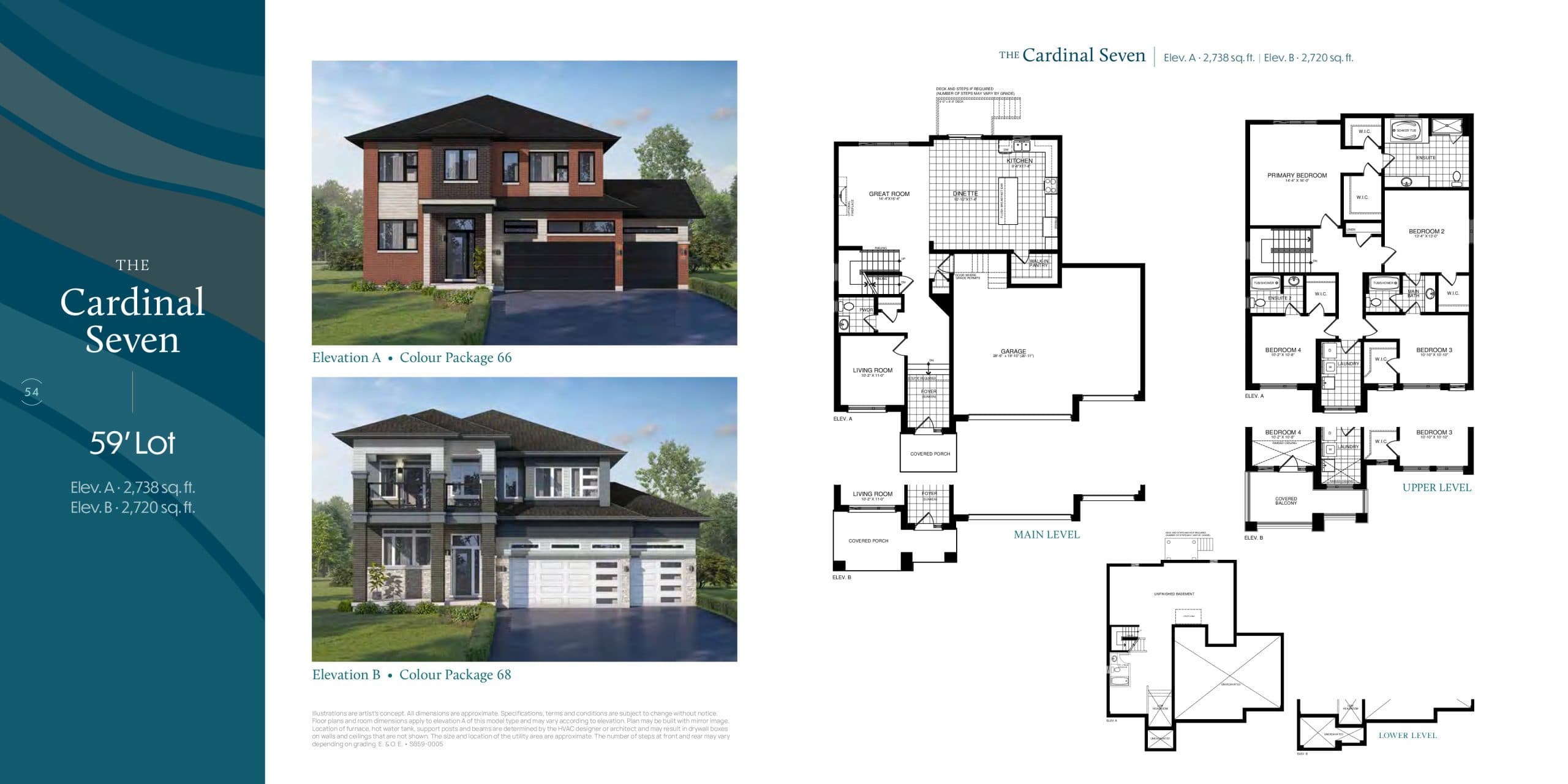 The Cardinal Seven Floor Plan at Serenity Bay Homes - 2738 sq.ft