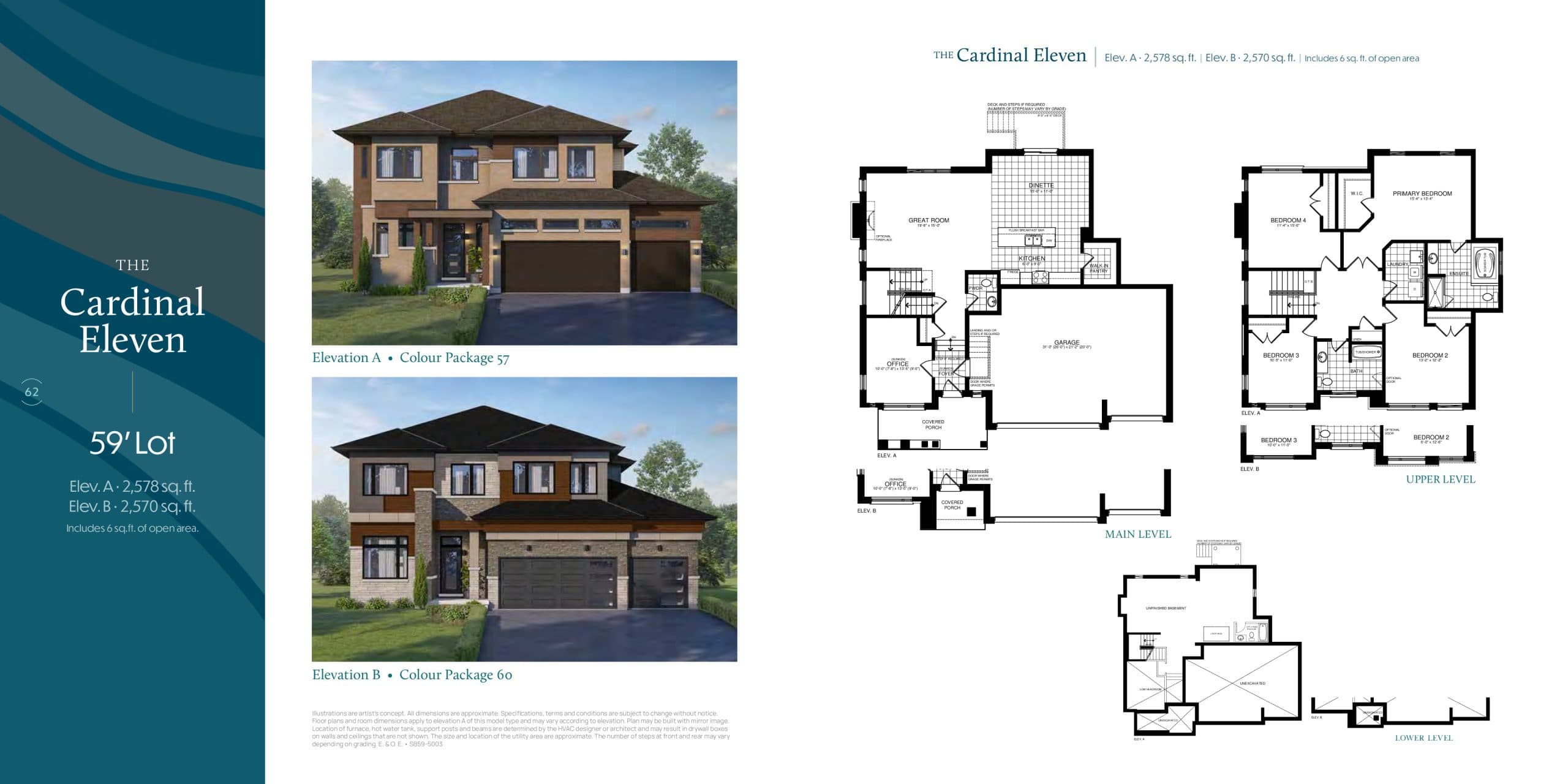 The Cardinal Eleven Floor Plan at Serenity Bay Homes - 2578 sq.ft