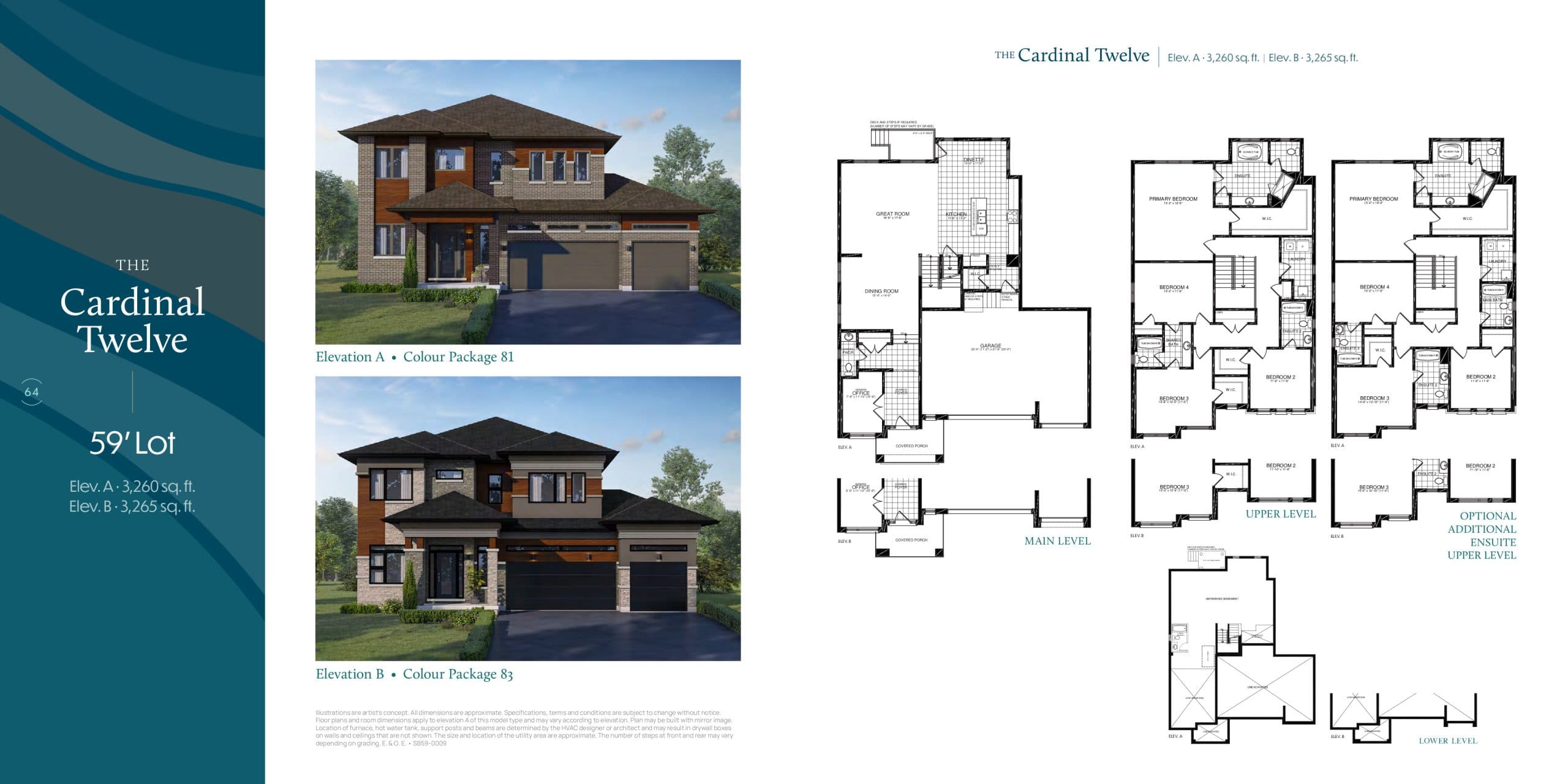 The Cardinal Twelve Floor Plan at Serenity Bay Homes - 3260 sq.ft