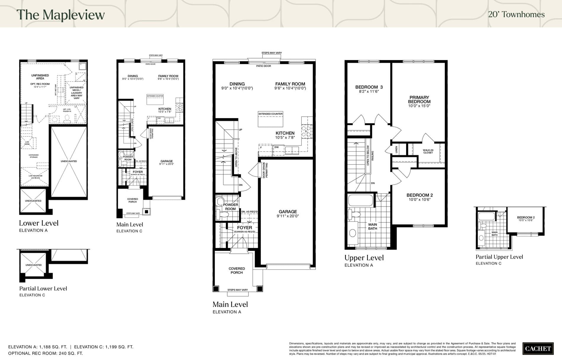 The Mapleview Floor Plan at Havendale Homes - 1188 sq.ft
