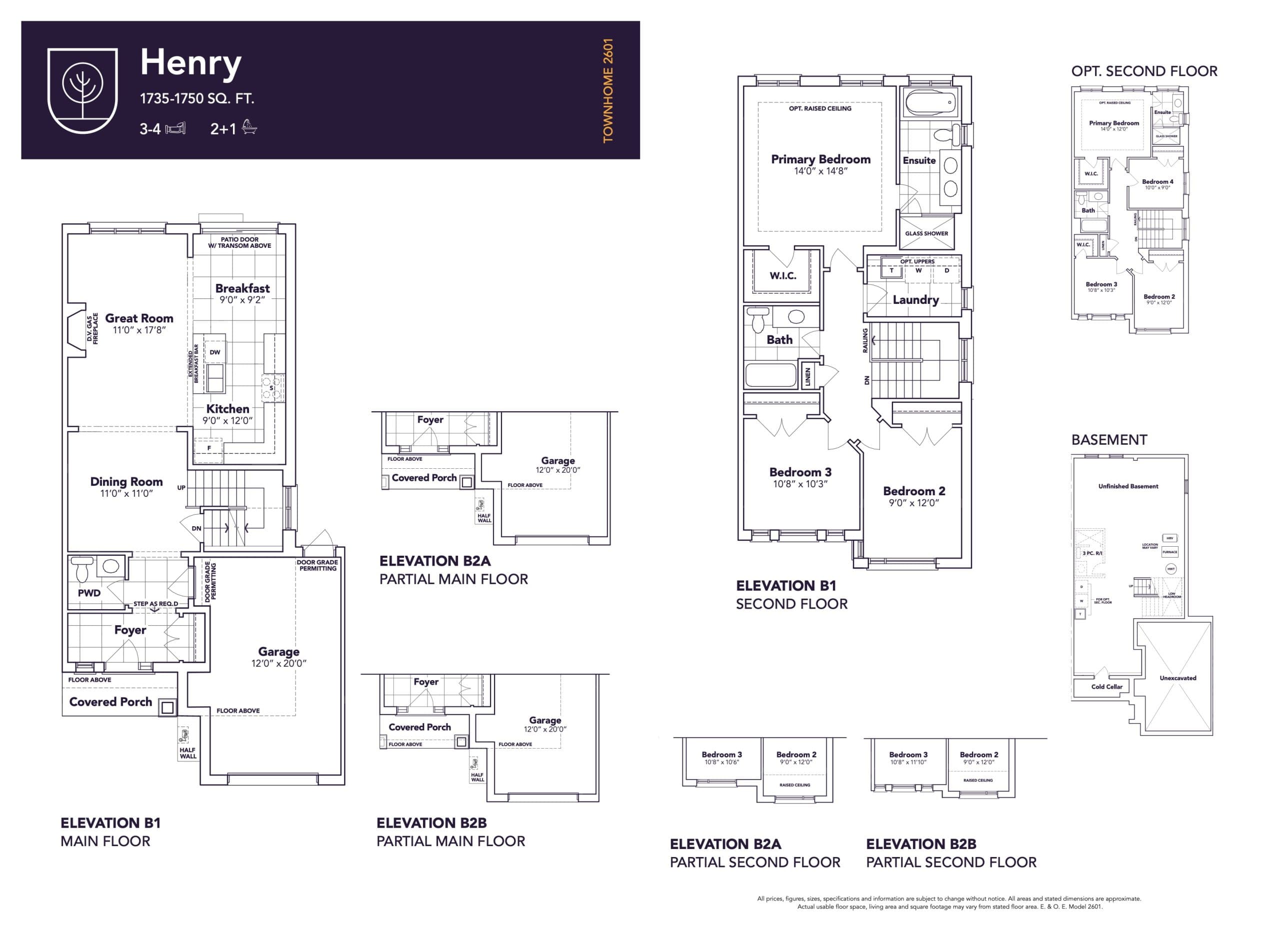Henry Floor Plan at Havelock Corners Phase 6 by Kingsmen - 1735 sq.ft