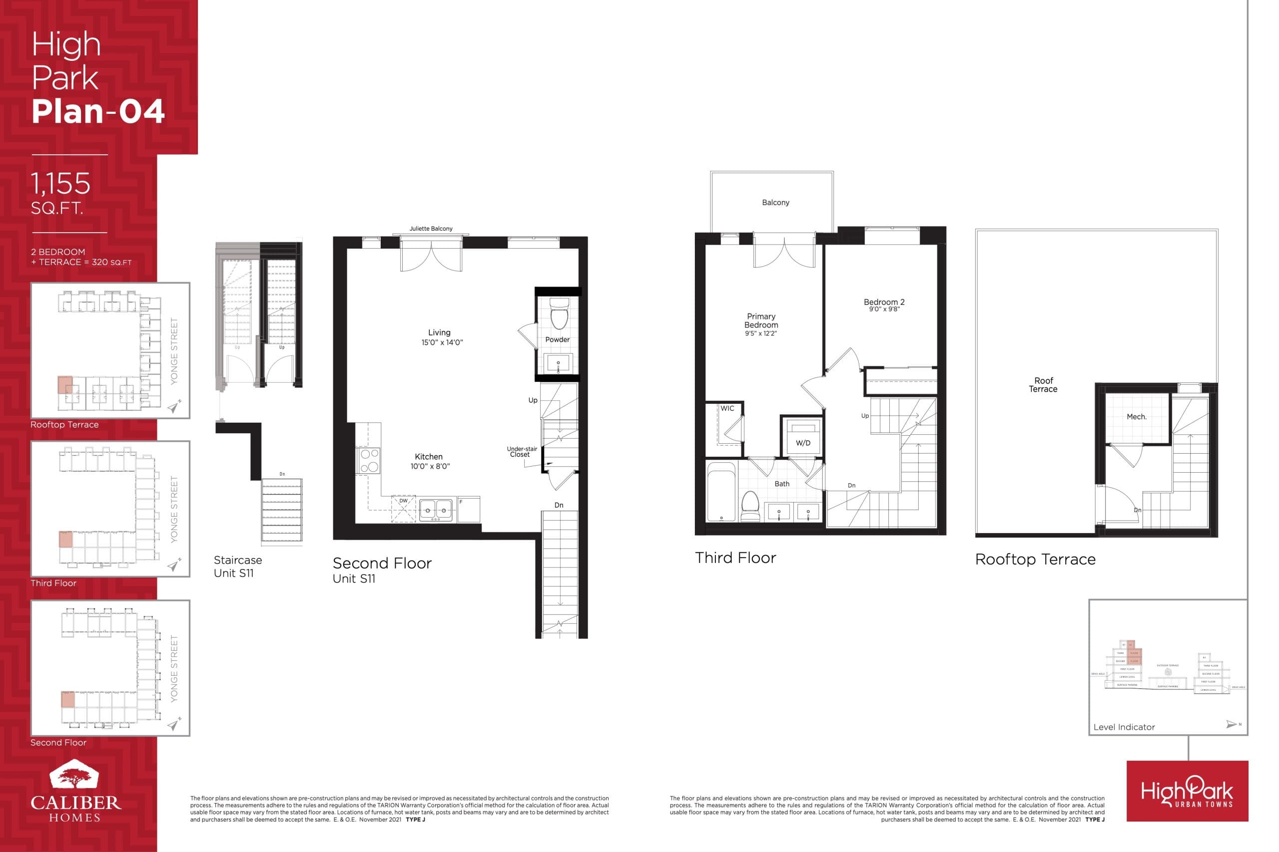 High Park Plan 04 Floor Plan at High Park Urban Towns - 1155 sq.ft