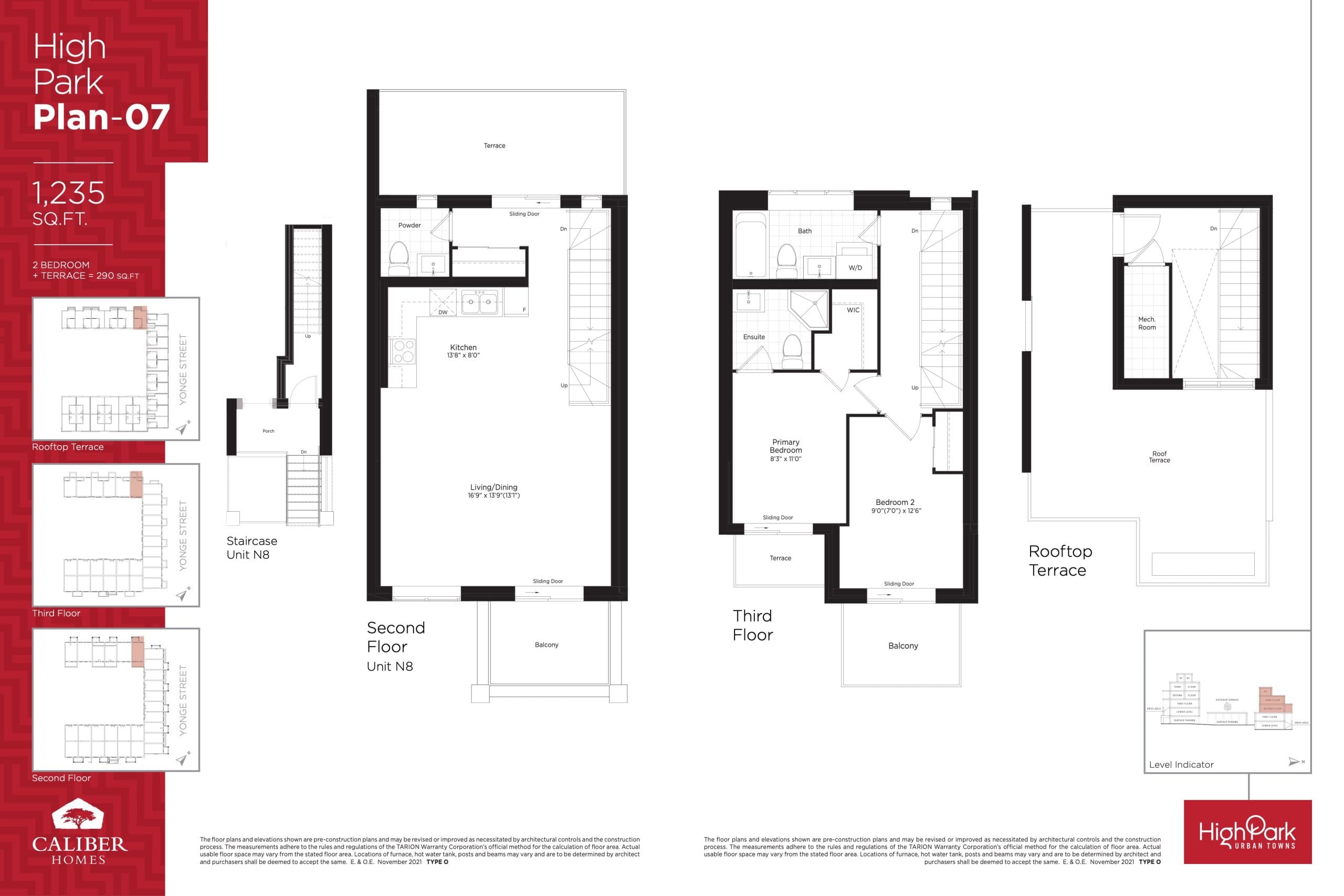 High Park Plan 07 Floor Plan at High Park Urban Towns - 1235 sq.ft