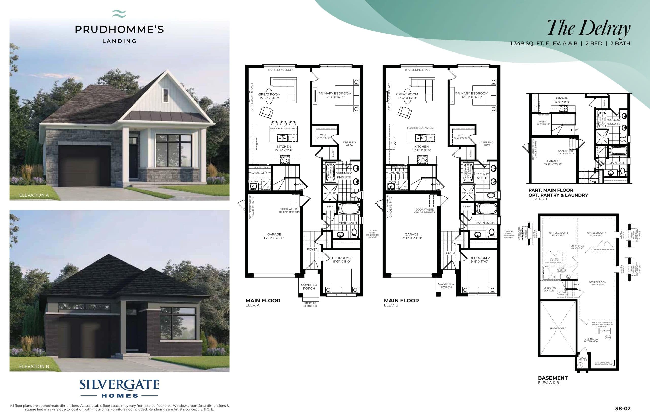 The Delray Floor Plan at Prudhomme's Landing - Single-Family Homes - 1349 sq.ft