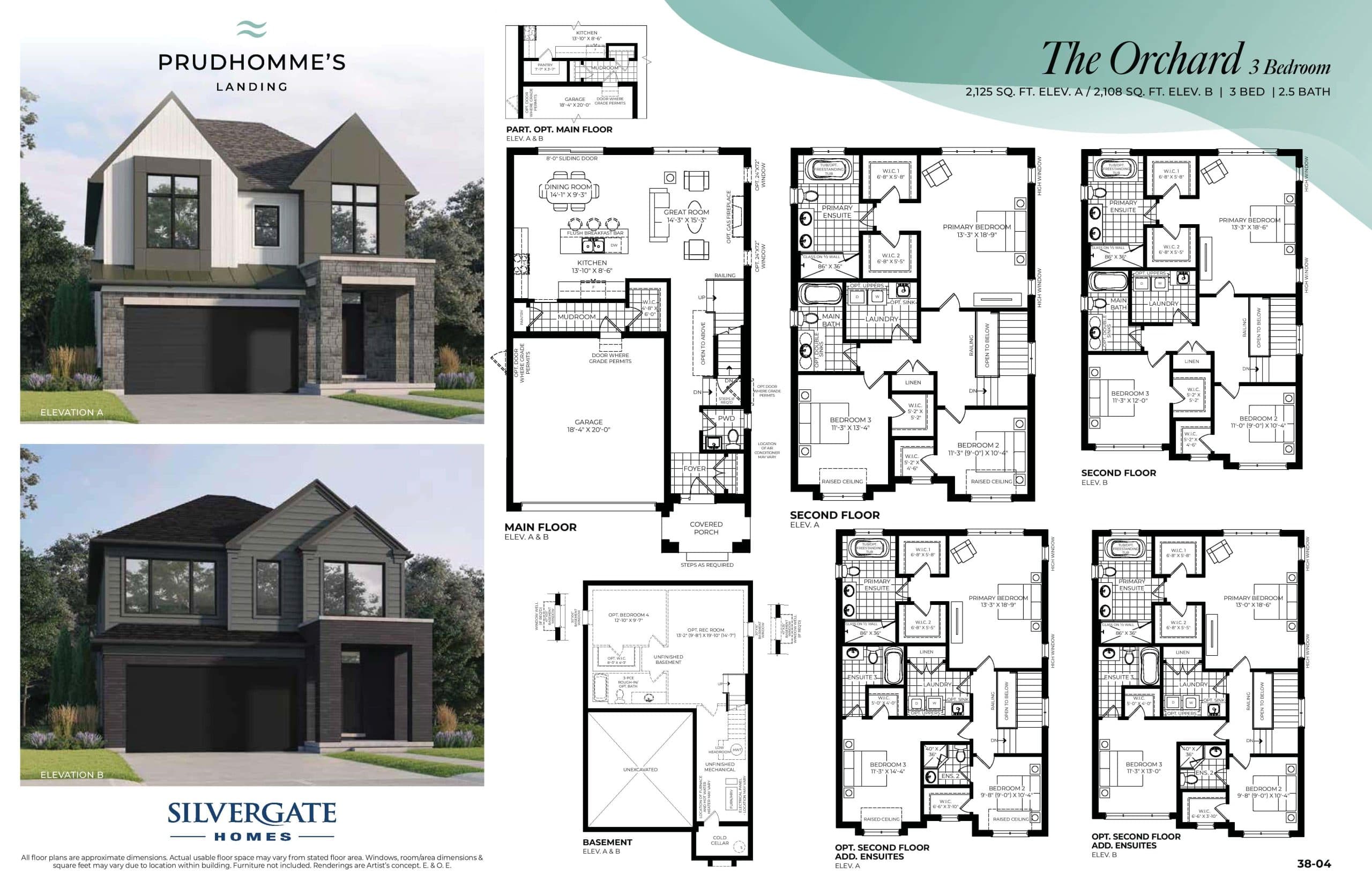 The Orchard (3bed) Floor Plan at Prudhomme's Landing - Single-Family Homes - 2125 sq.ft
